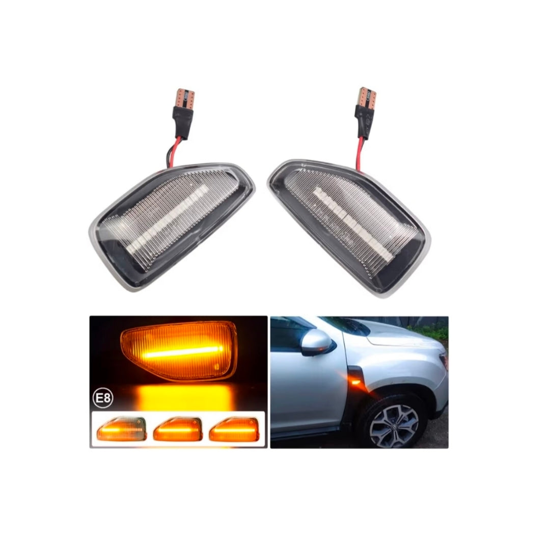 (PRENOTA) Indicatore Direzione Led per Renault Sandero, Dacia Logan, Duster (Compatibilità in Descrizione), Plug and Play