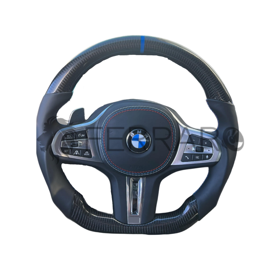 (PRENOTA) Volante Sportivo per BMW Serie 3 G20, G21, G80, G81 (2018-2025), Carbonio, Customizzato in Pelle