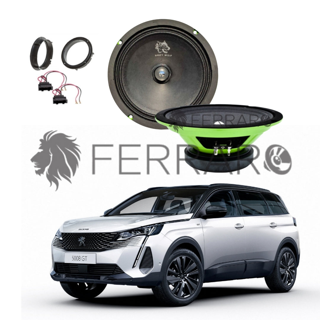 FerraroStore Kit 2 Altoparlanti, PV165.3, Anteriori, Peugeot 5008 2ª Serie (Dal 2016>)