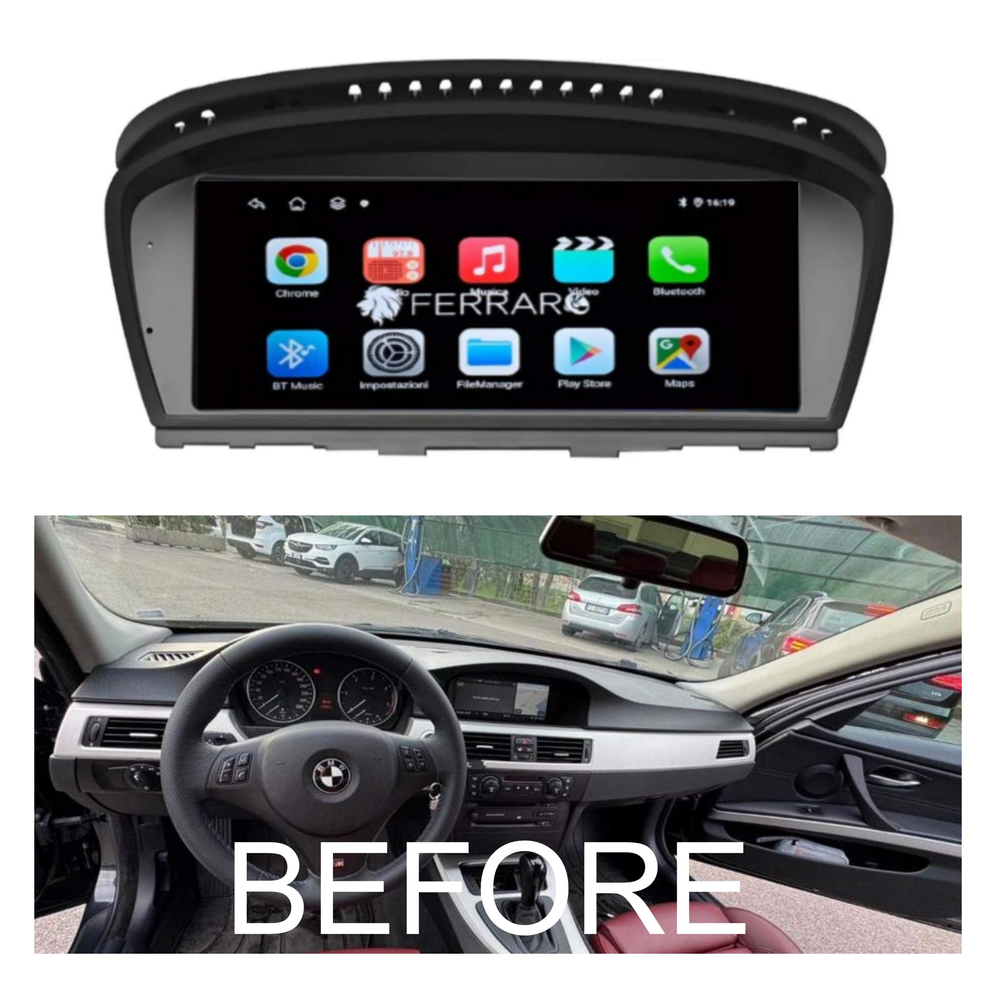 (PRENOTA) Autoradio per BMW Serie 3 12.3" E90 (2005-2012) Android, Bluetooth, CarPlay, Android Auto, 4GB/8GB Ram