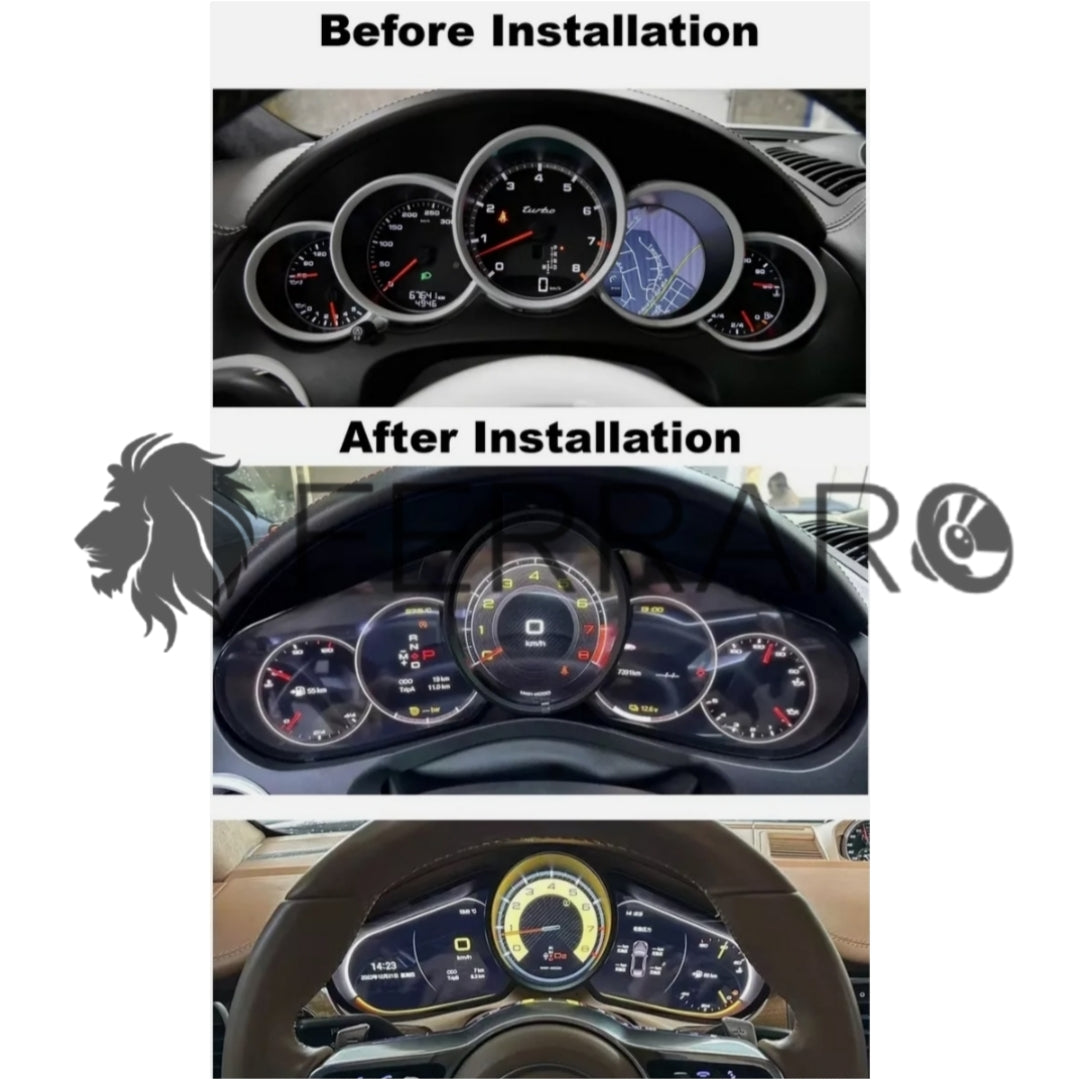 (PRENOTA) Virtual Cockpit 12.3" per Porsche Cayenne (2010-2017), HD Ultra, CarPlay e Android Auto