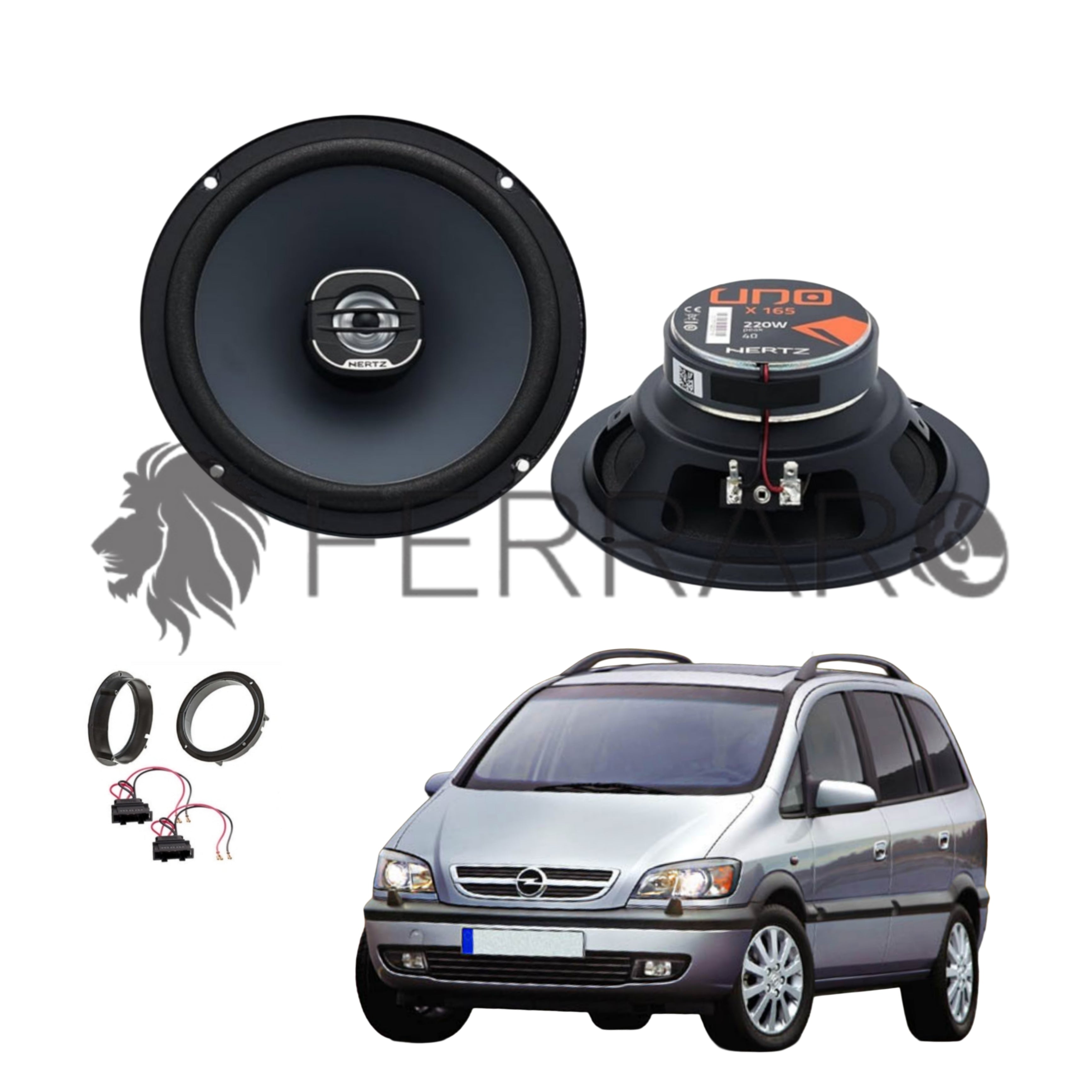 Hertz Kit 2 Casse | X 165 | Anteriori | Opel Zafira A (1999-2005)