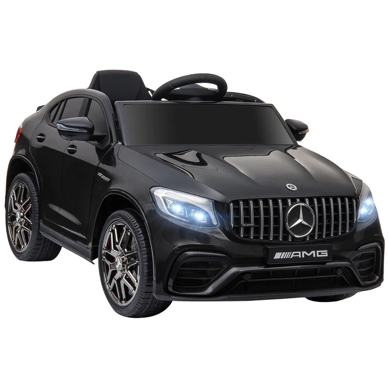 HOMCOM Macchina Elettrica per Bambini 3-5 Anni Mercedes con Cintura di Sicurezza e Telecomando, Nero