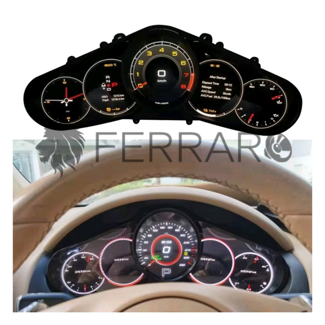 (PRENOTA) Virtual Cockpit 12.3" per Porsche Cayenne (2010-2017), HD Ultra, CarPlay e Android Auto