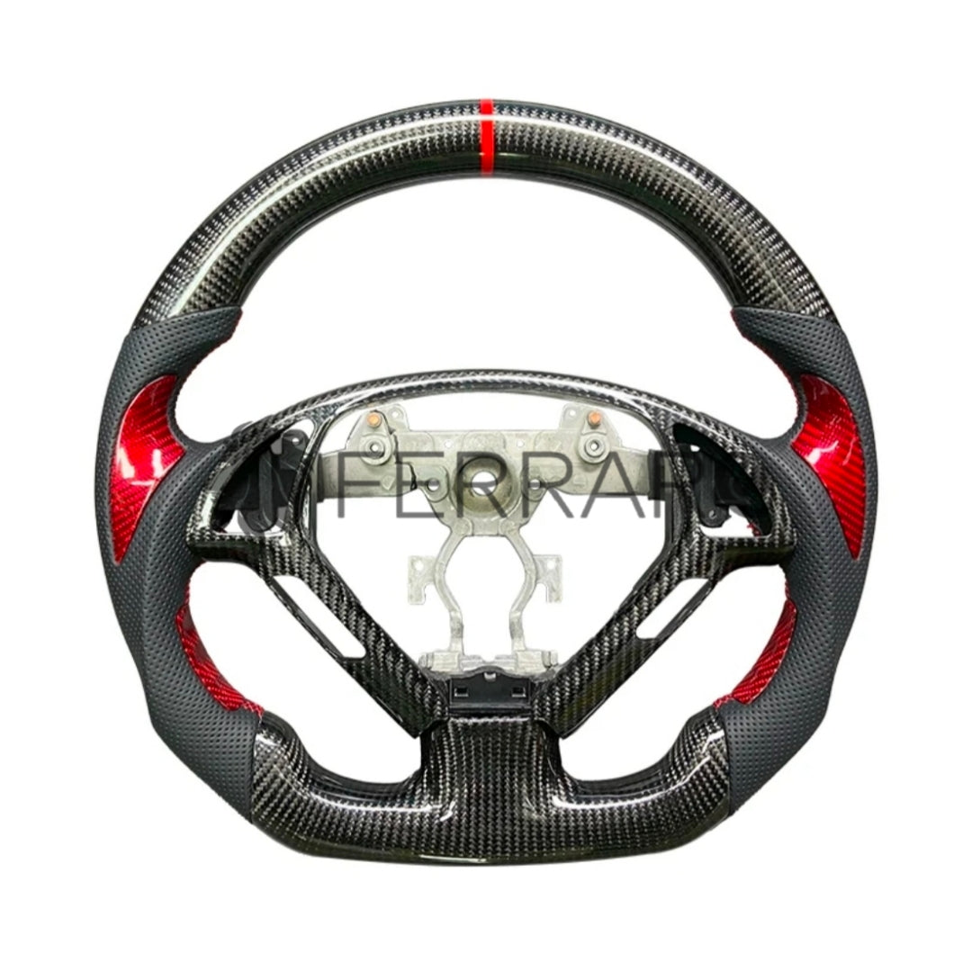 (PRENOTA) Volante Sportivo per Infiniti G25, G37, G35, Q60, Q50, Carbonio, Customizzato in Pelle