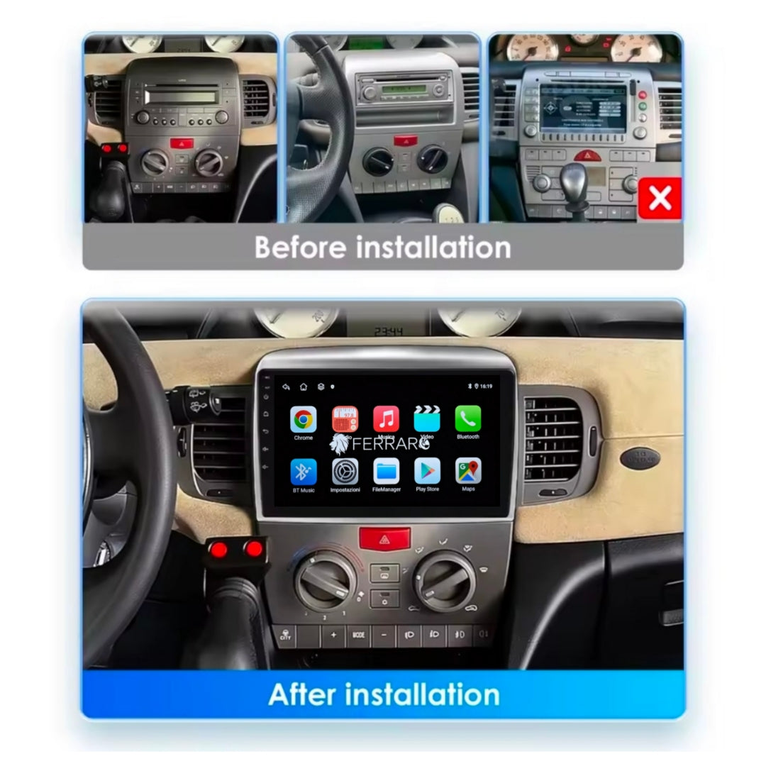 Autoradio per Lancia Y 9" Dal (2003>) Android, Bluetooth, CarPlay, Android Auto, 2GB/4GB/6GB/8GB Ram