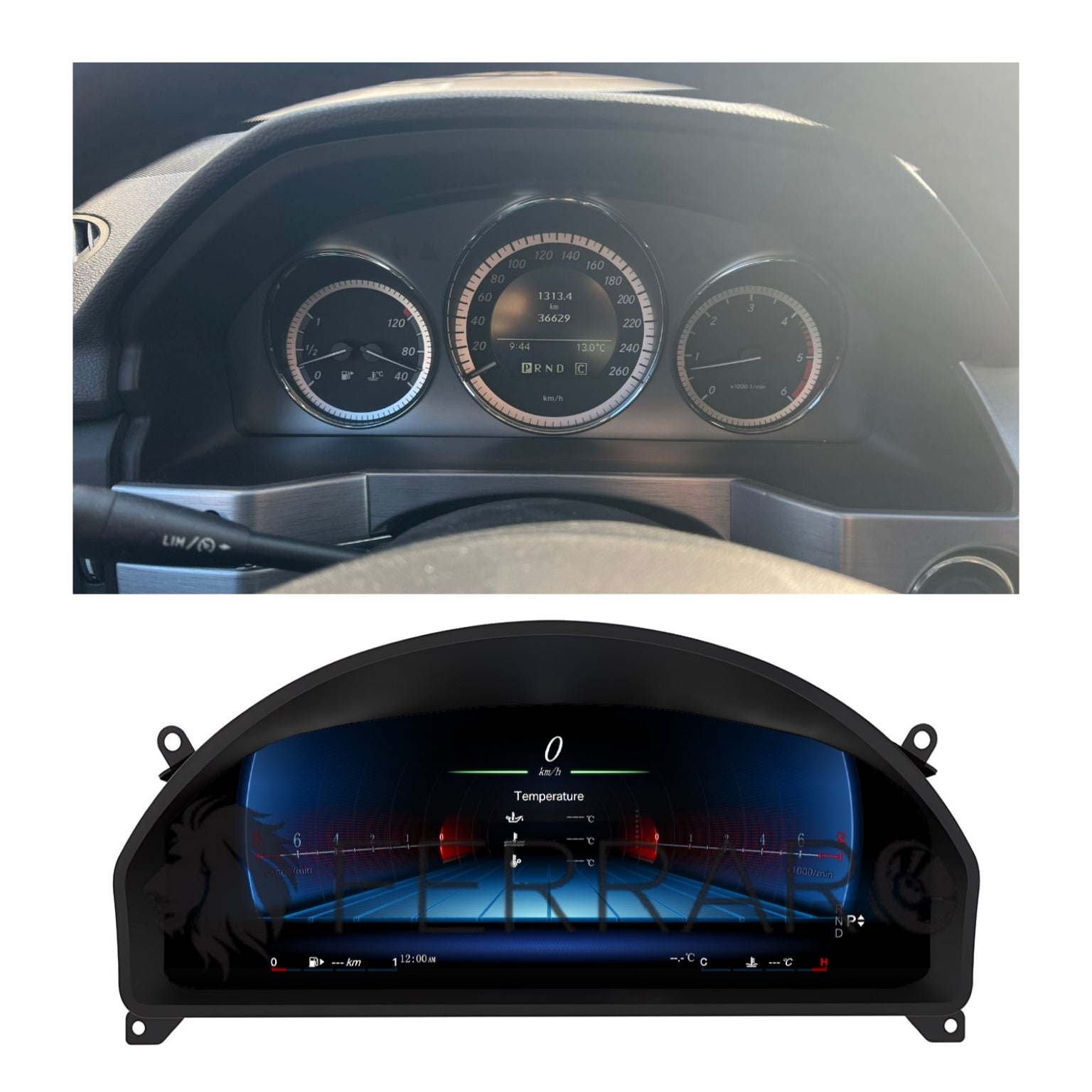 (PRENOTA) Virtual Cockpit 12.3" per Mercedes GLK (2008-2015), HD Ultra, CarPlay e Android Auto