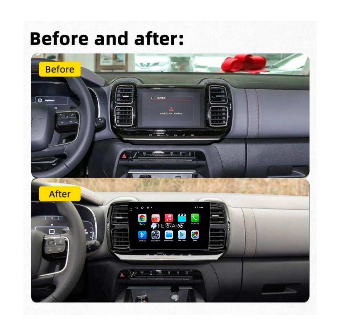 (PRENOTA) Autoradio per Citroen C5 AirCross 9" 2K (2017-2023) Android, Bluetooth, CarPlay, Android Auto, 12/256GB Ram