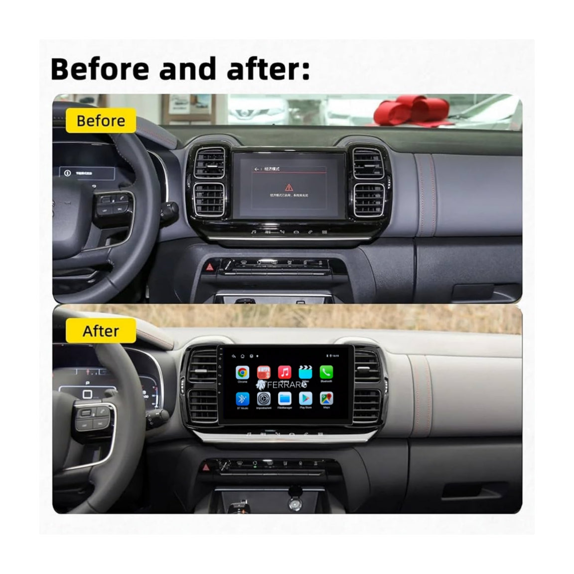 (PRENOTA) Autoradio per Citroen C5 AirCross 9" (2017-2023) Android, Bluetooth, CarPlay, Android Auto, 2GB/4GB/6GB/8GB Ram