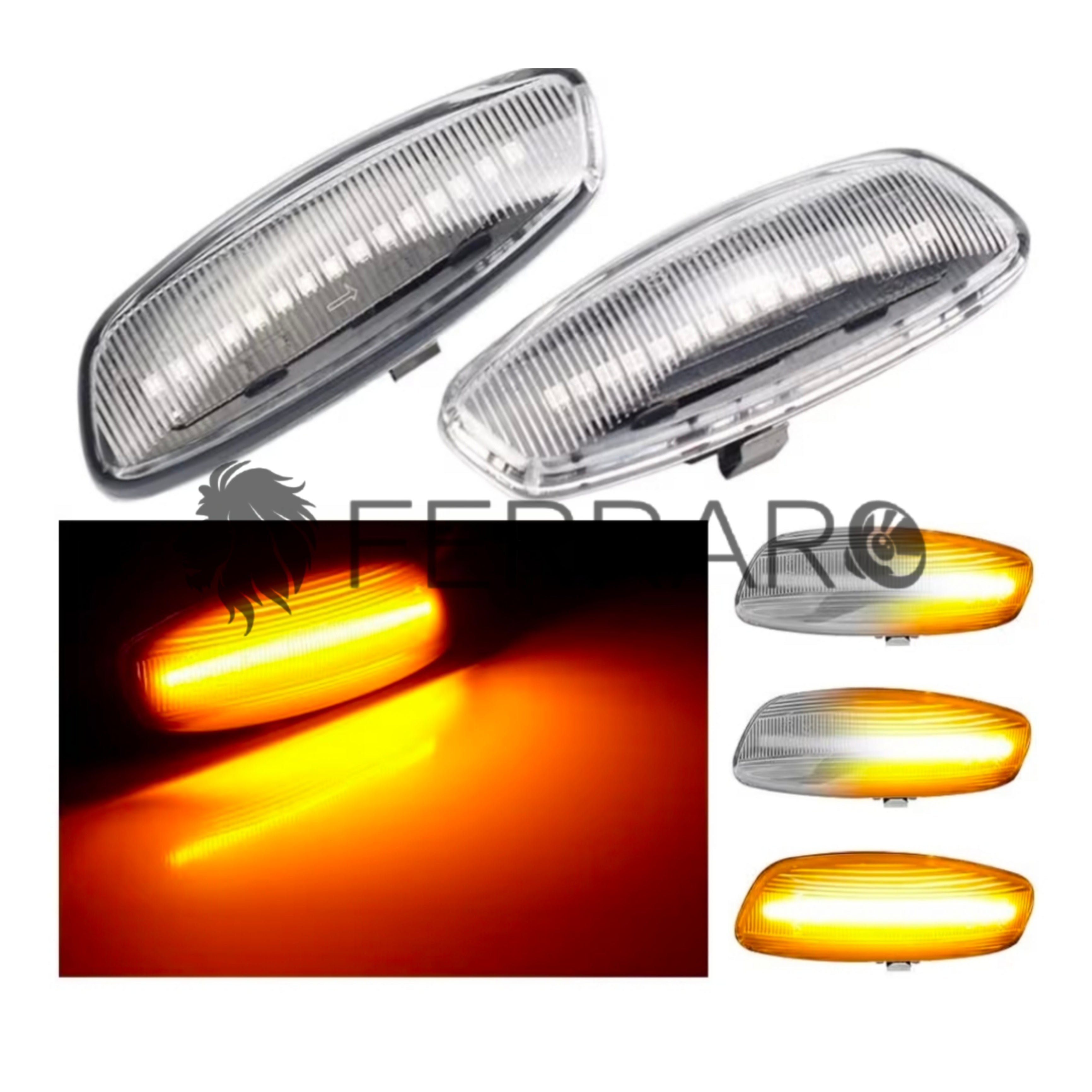 (PRENOTA) Indicatore Direzione Led per Citroen, Peugeot (Compatibilità in Descrizione), Plug and Play