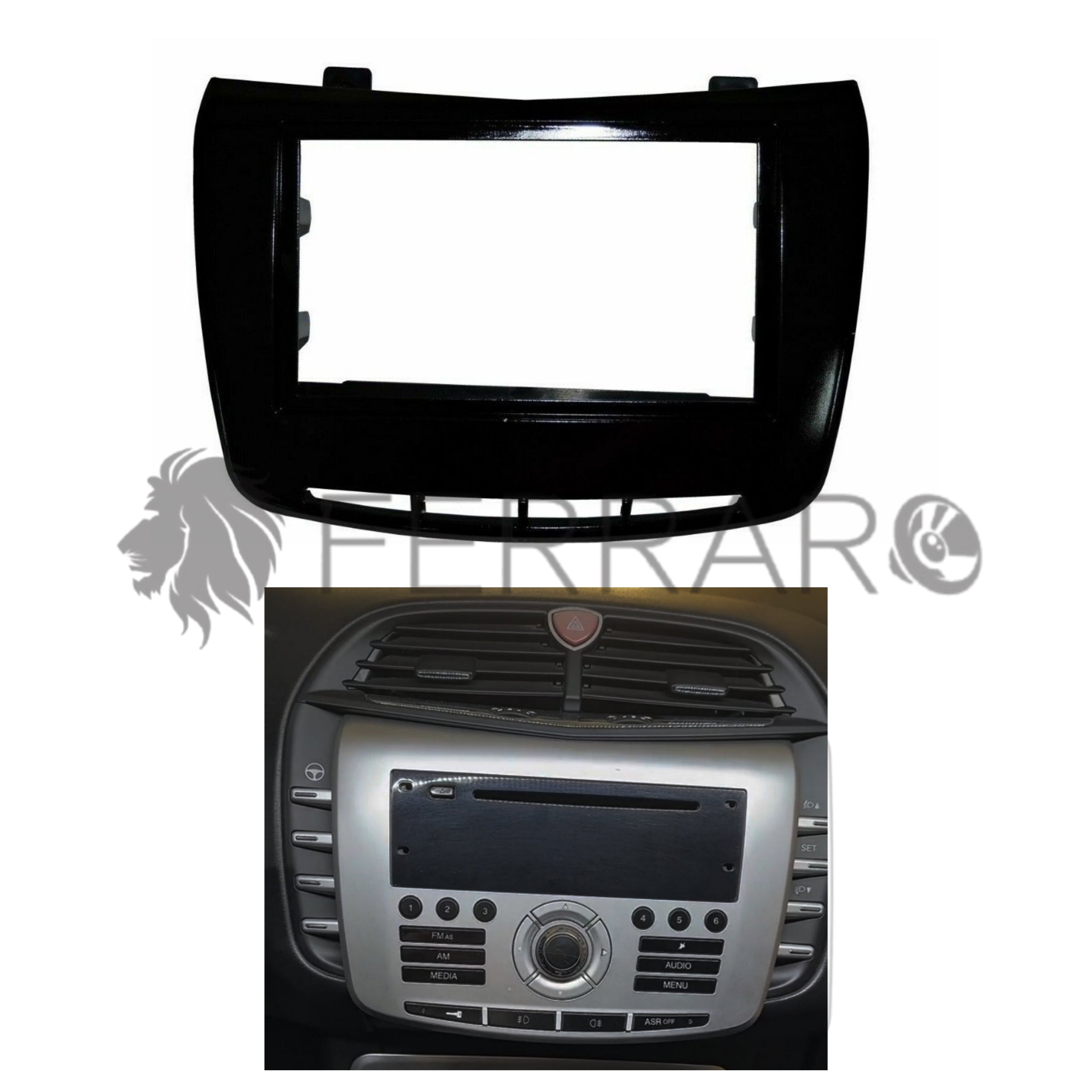 Car Radio Panel, 2DIN Frame, Lancia, Delta, from 2009 onwards