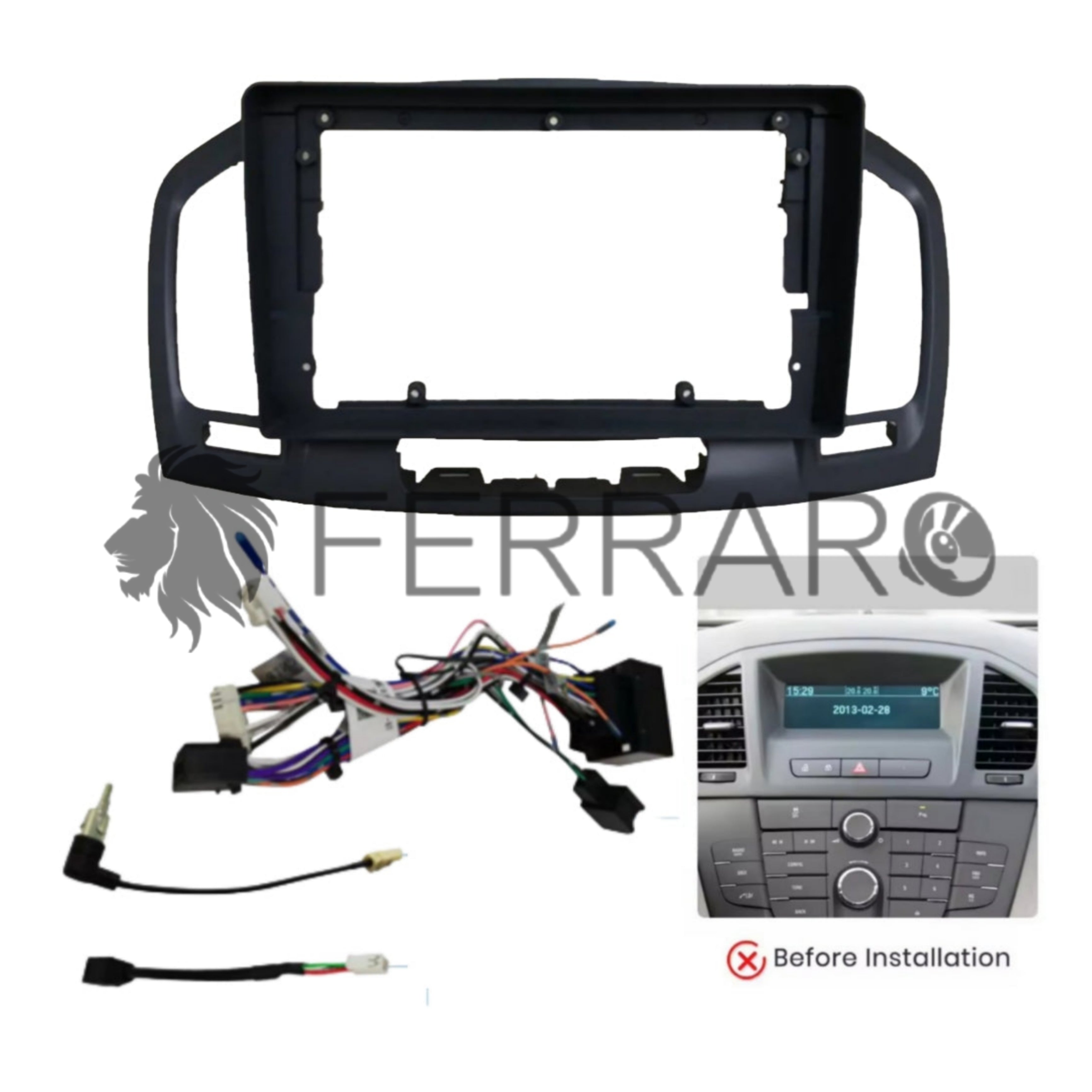 (PRENOTA) Kit Montaggio Autoradio 9"Pollici per Opel Insignia, Buick Regal (2009-2013), Mascherina, Cablaggio Autoradio Android