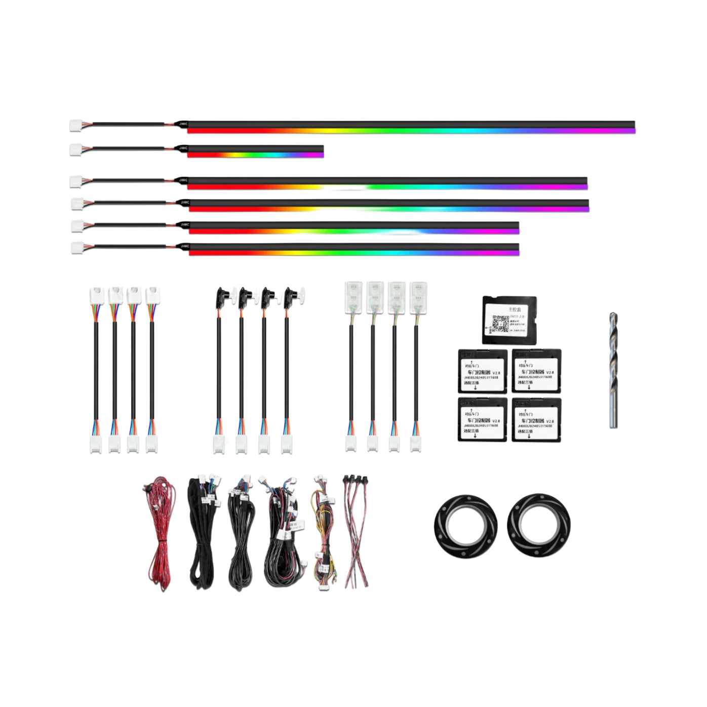 (PRENOTA) Ambient Light per BMW Serie 2, F44, F45, F46, F74, U06, 256 Colori, APP