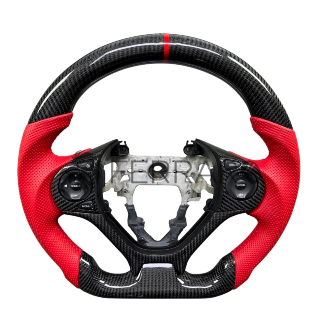 (PRENOTA) Volante Sportivo per Honda XRV, CRV, URV, Carbonio, Customizzato in Pelle