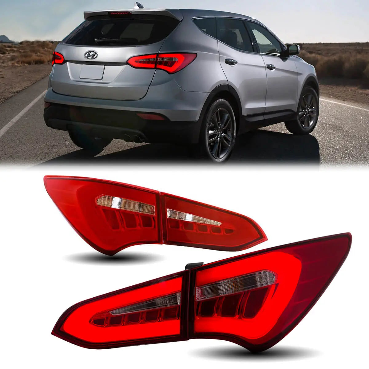 (PRENOTA) Fanali Posteriore Completo per Hyundai Santa Fe (2012-2018) a LED