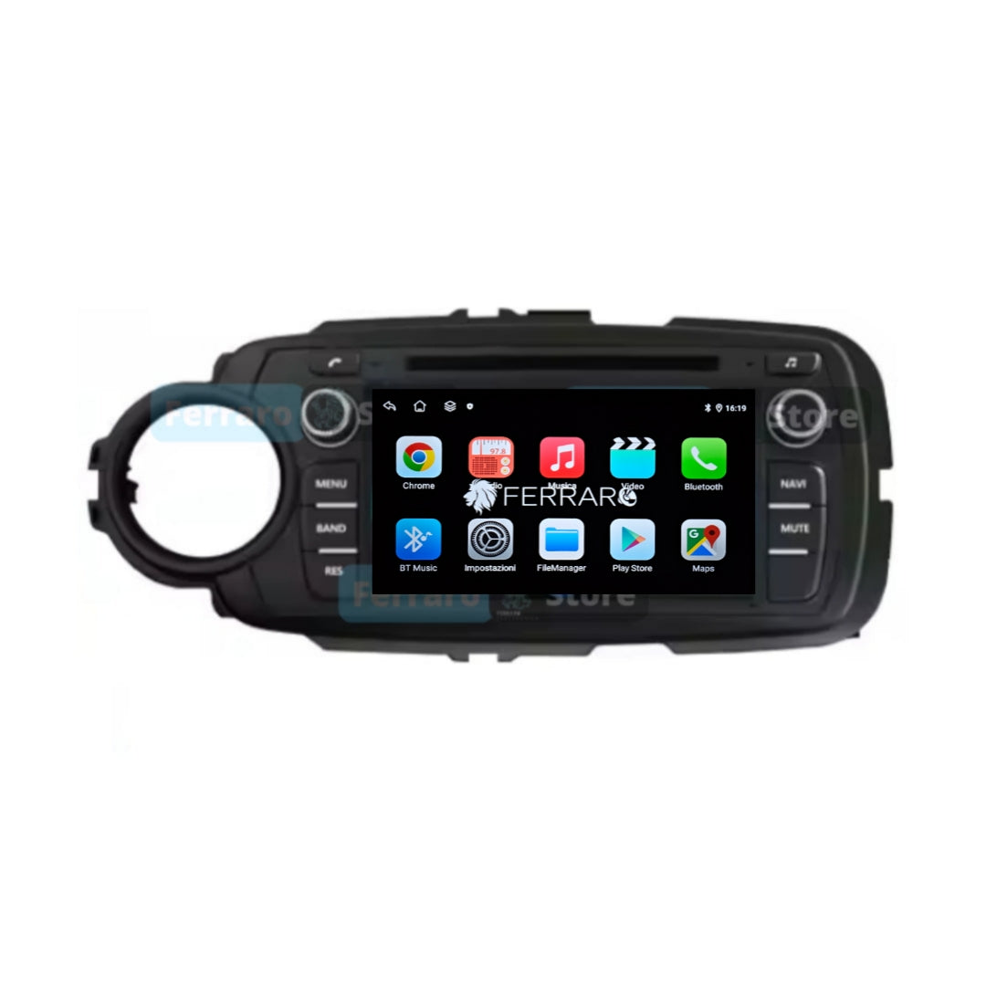 (PRENOTA)Autoradio per Toyota Yaris XP130 7" (2011-2019) Android, Bluetooth, CarPlay, Android Auto, 4GB/8GB Ram