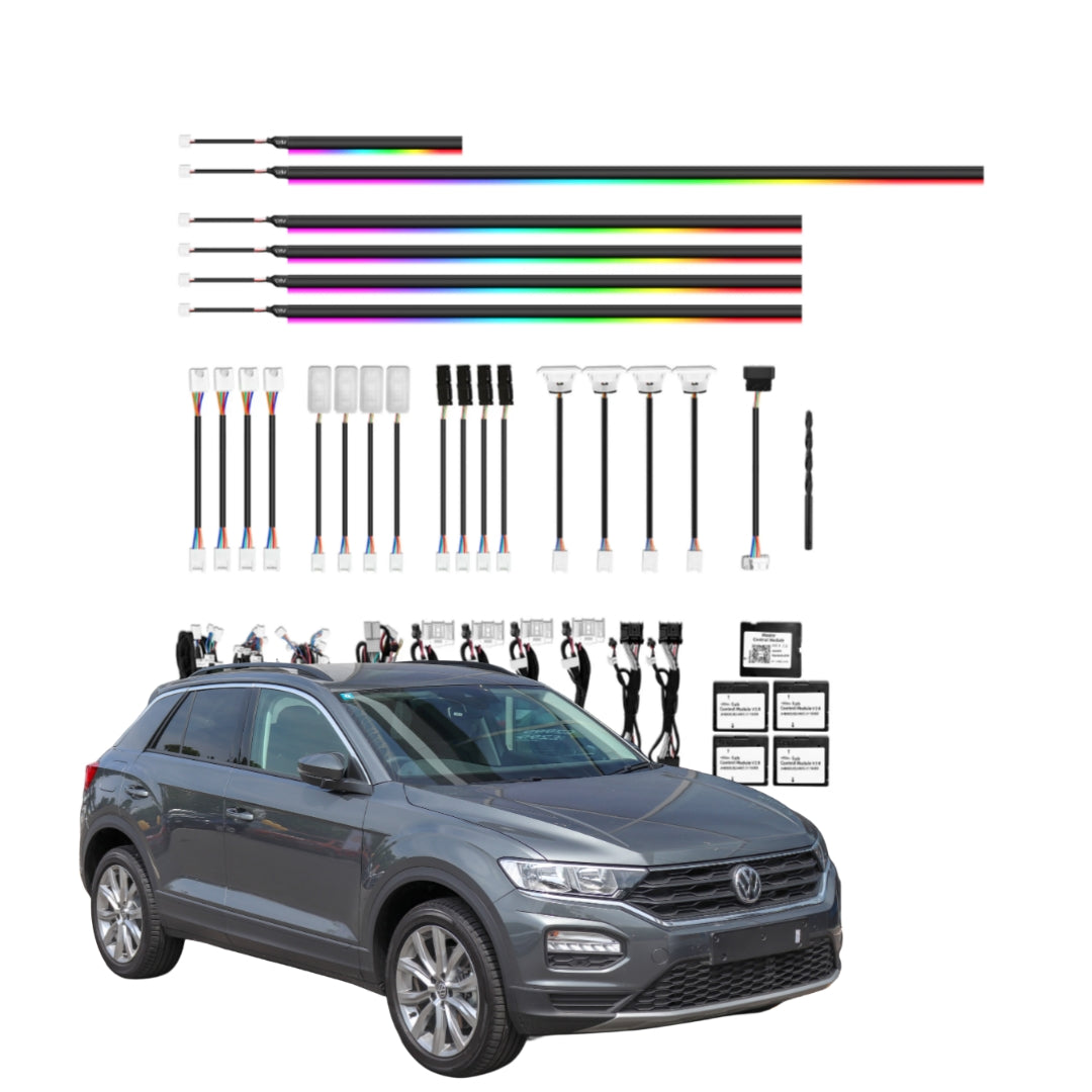 (PRENOTA) Ambient Light per Volkswagen VW T-Roc (2018-2022), 256 Colori, APP