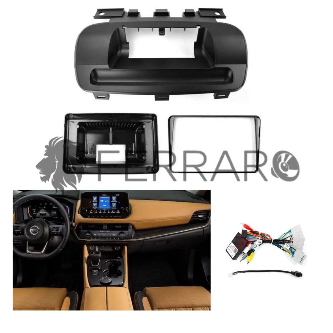 (PRENOTA) Kit Montaggio Autoradio 10.1"Pollici Nissan X-Trail (2021>) Mascherina, Cablaggio Autoradio Android