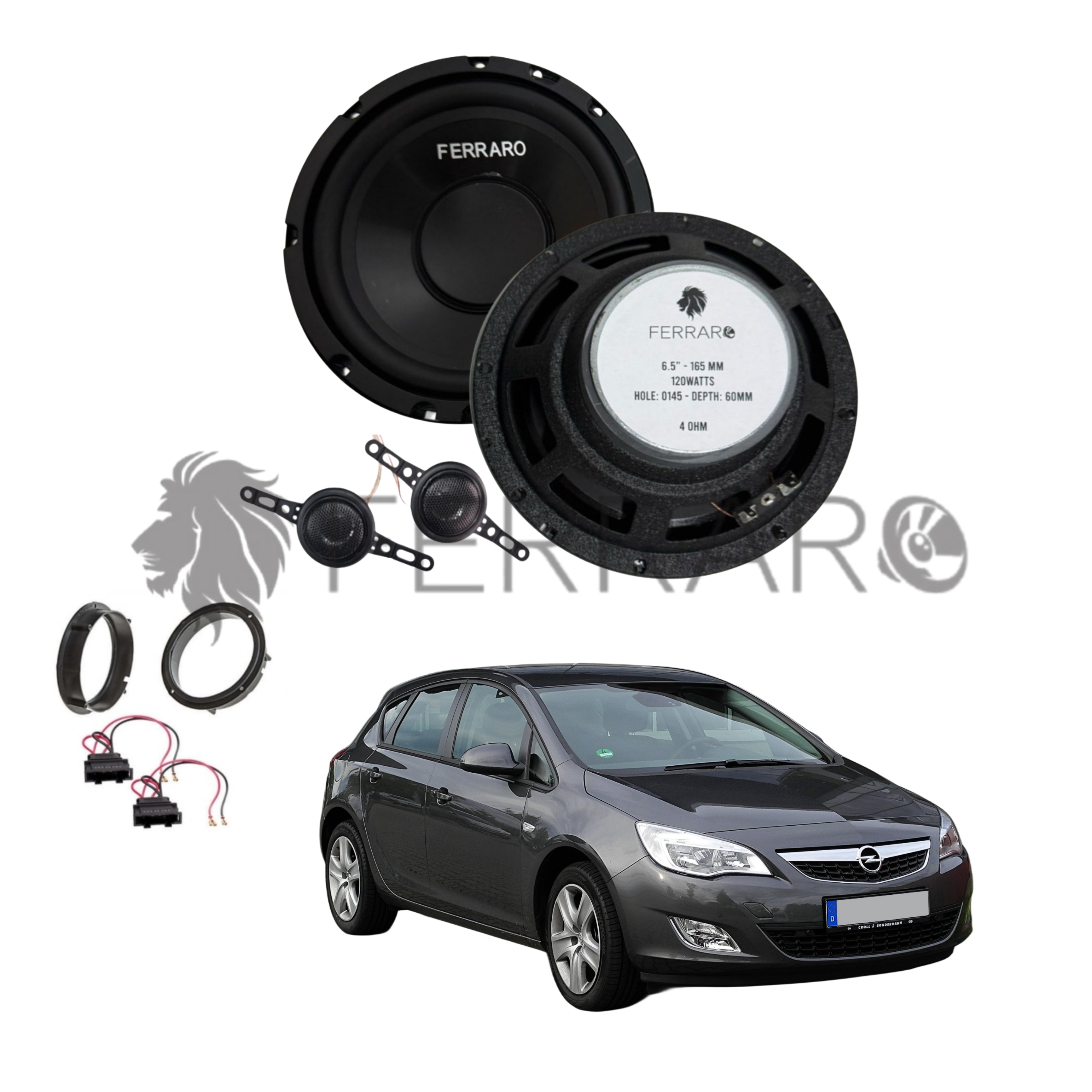 FerraroStore Kit 2 Altoparlanti, ASK-165.2, Anteriore, Opel Astra J (2009-2015)