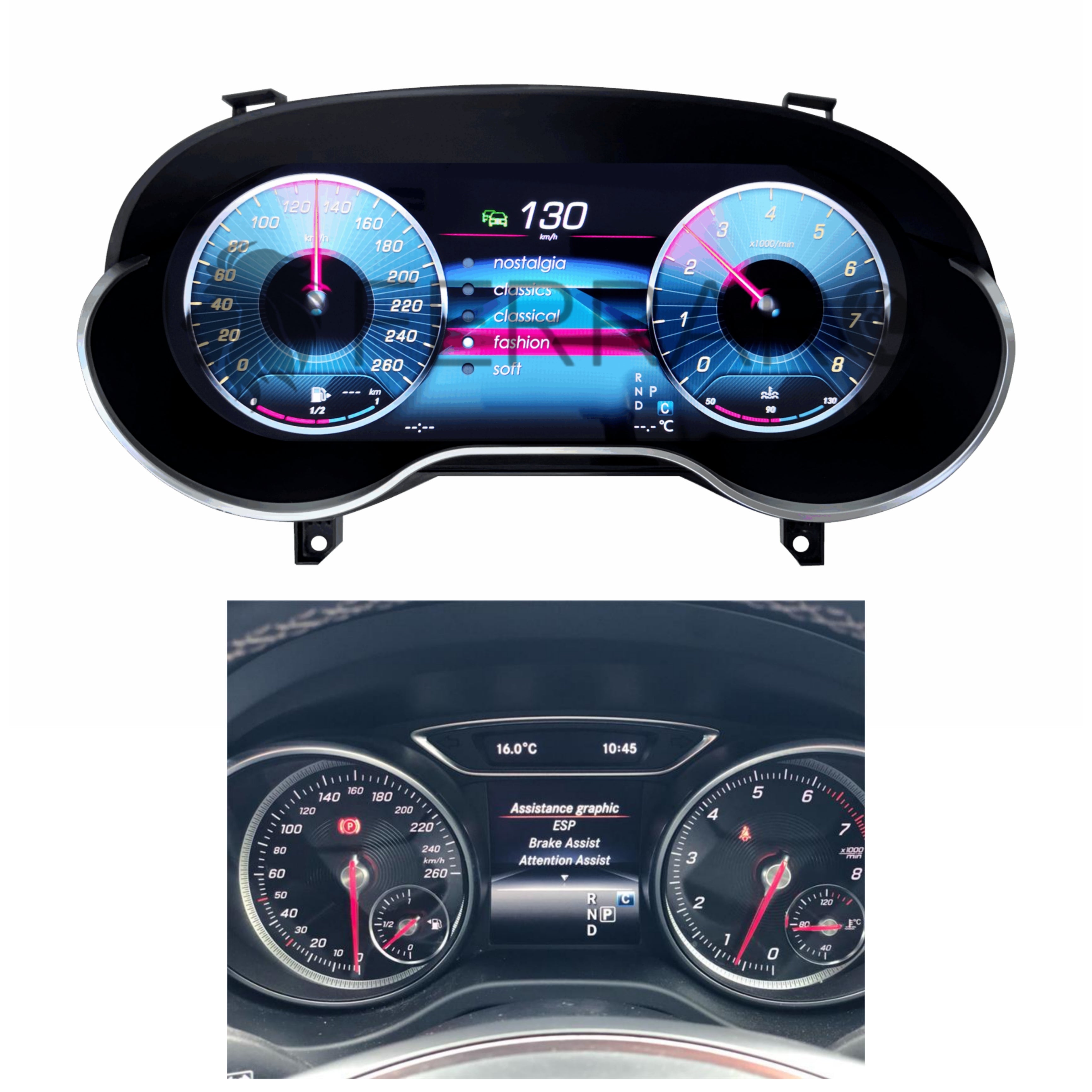 (PRENOTA) Virtual Cockpit 12.3" per Mercedes Classe A W176, HD Ultra, CarPlay e Android Auto