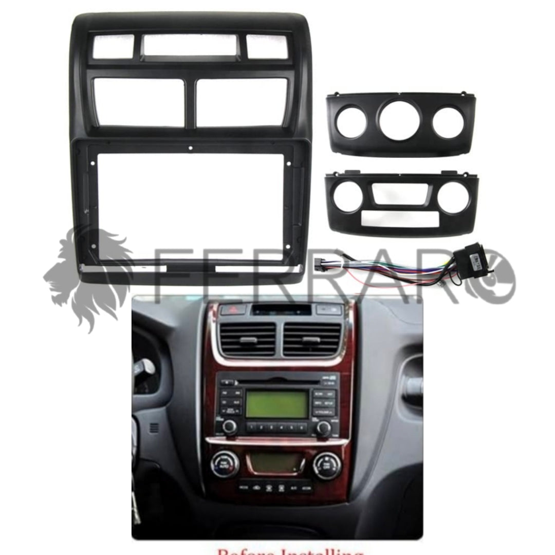 Kit Montaggio Autoradio 9"Pollici Kia Sportage (2004-2010) Mascherina, Cablaggio per Autoradio Android
