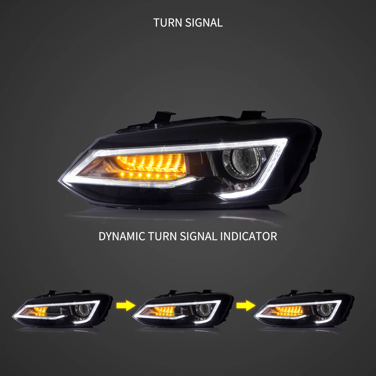(PRENOTA) Fanali Anteriore Completo per Volkswagen Polo MK5 (2008-2017) a LED