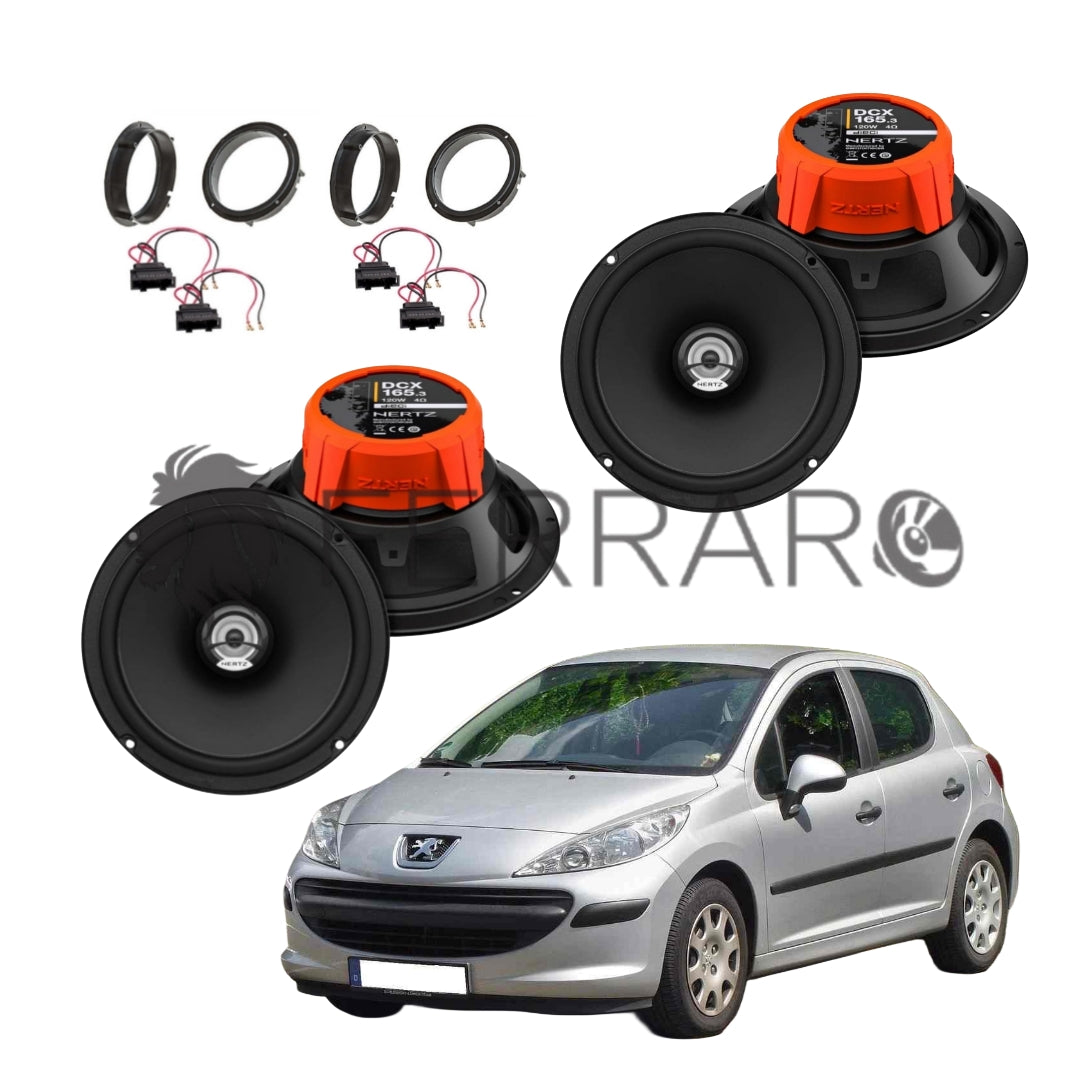 Hertz Kit 4 Casse | DCX 165.3 | Ant/Post | Peugeot 207 dal 2006>