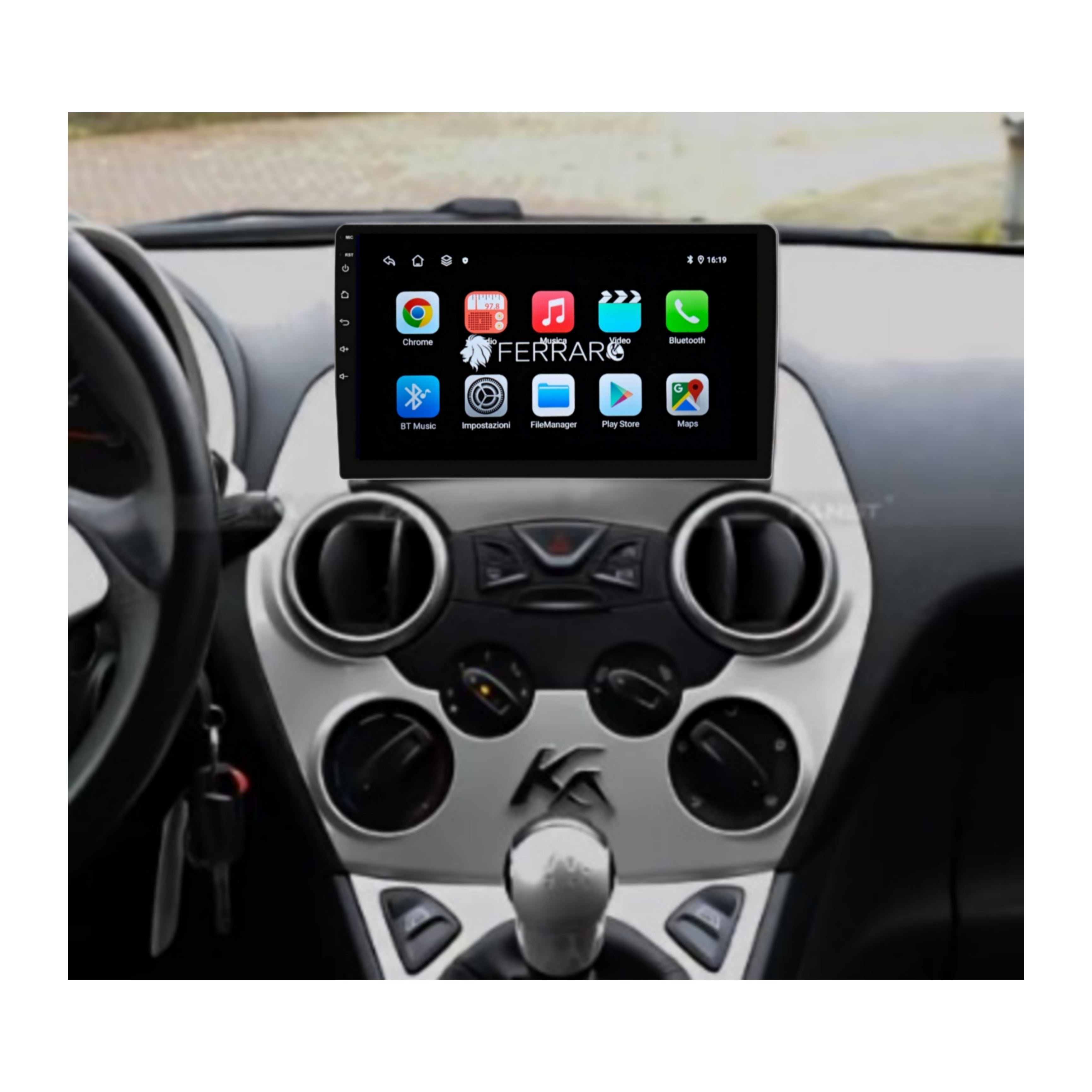 Autoradio per Ford Ka 9" (2008-2016) Android, Bluetooth, CarPlay, Android Auto, 2GB/4GB/6GB/8GB Ram
