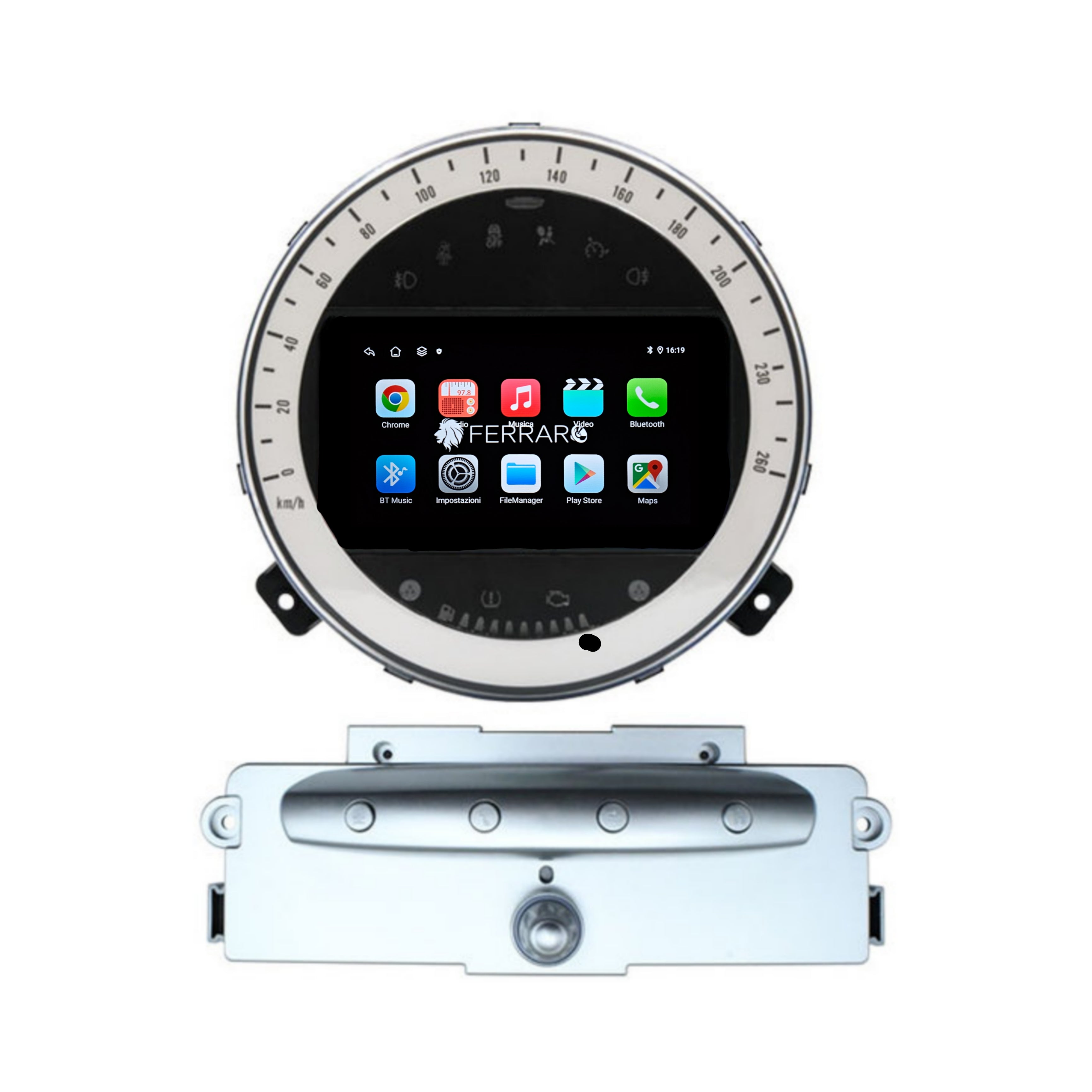 (PRENOTA) Autoradio per Mini Cooper R55/R56/R57 7" (2007-2014) Android, Bluetooth, CarPlay, Android Auto, 4GB/8GB Ram