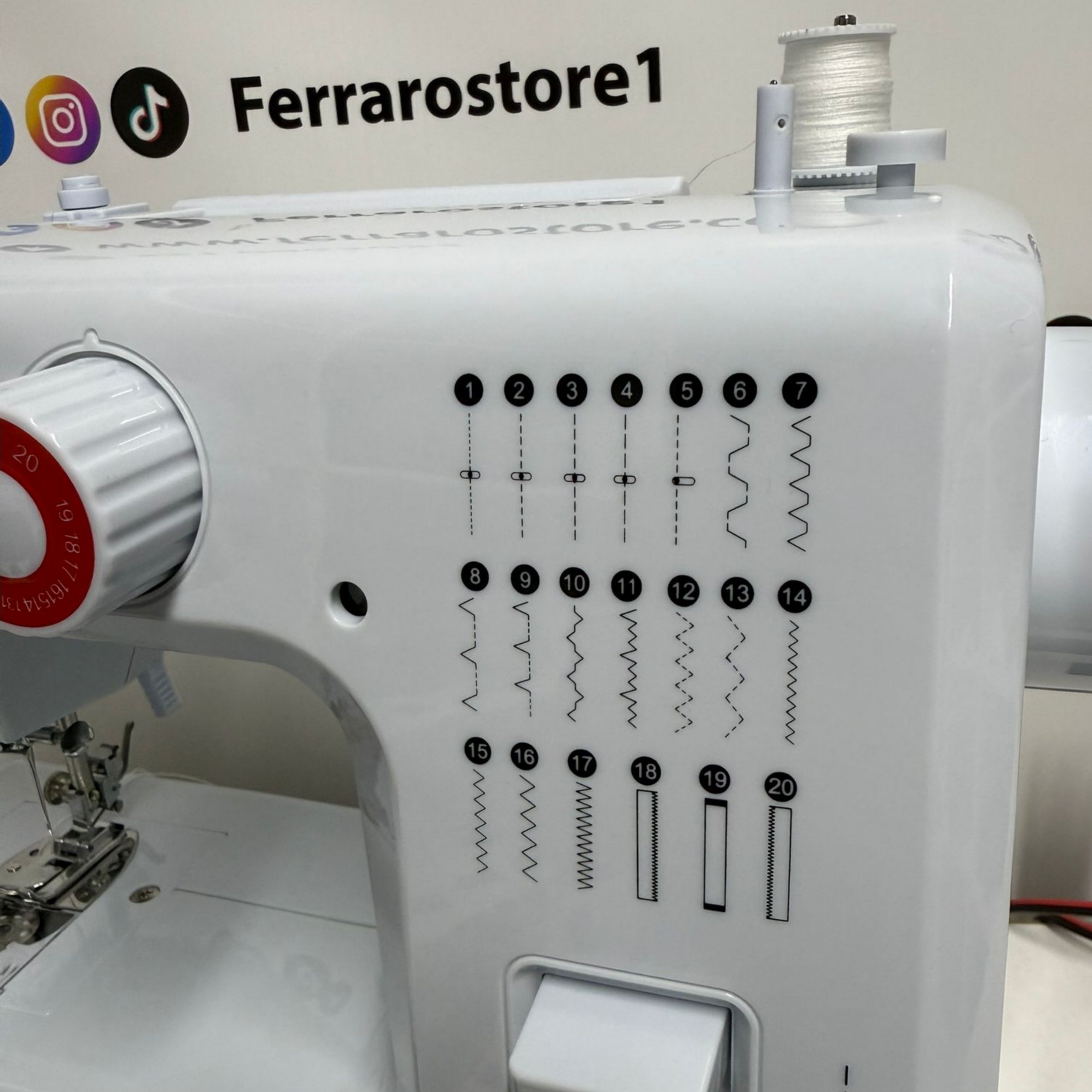 Mini Macchina da cucire, Elettrica, Multifunzione da 20 pezzi con Pedale
