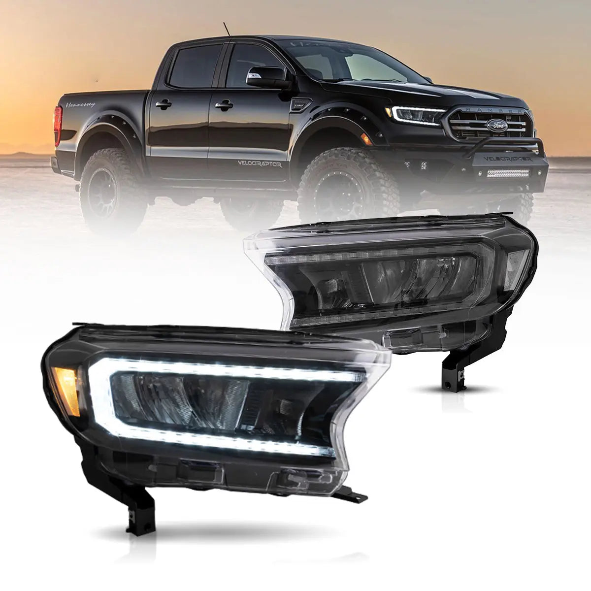 (PRENOTA) Fanali Anteriore Completo per Ford Ranger 3ª Serie (2015-2021) a LED