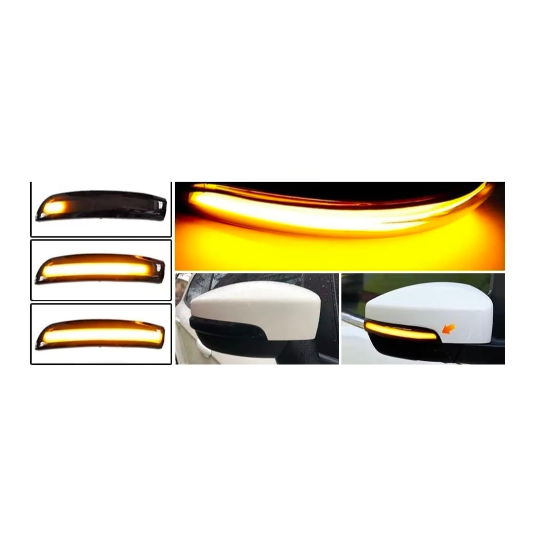 (PRENOTA) Specchietti Laterali Led per Ford Kuga, Ecosport, C-Max, S-Max, Focus MK3 (Compatibilità in Descrizione), Plug and Play