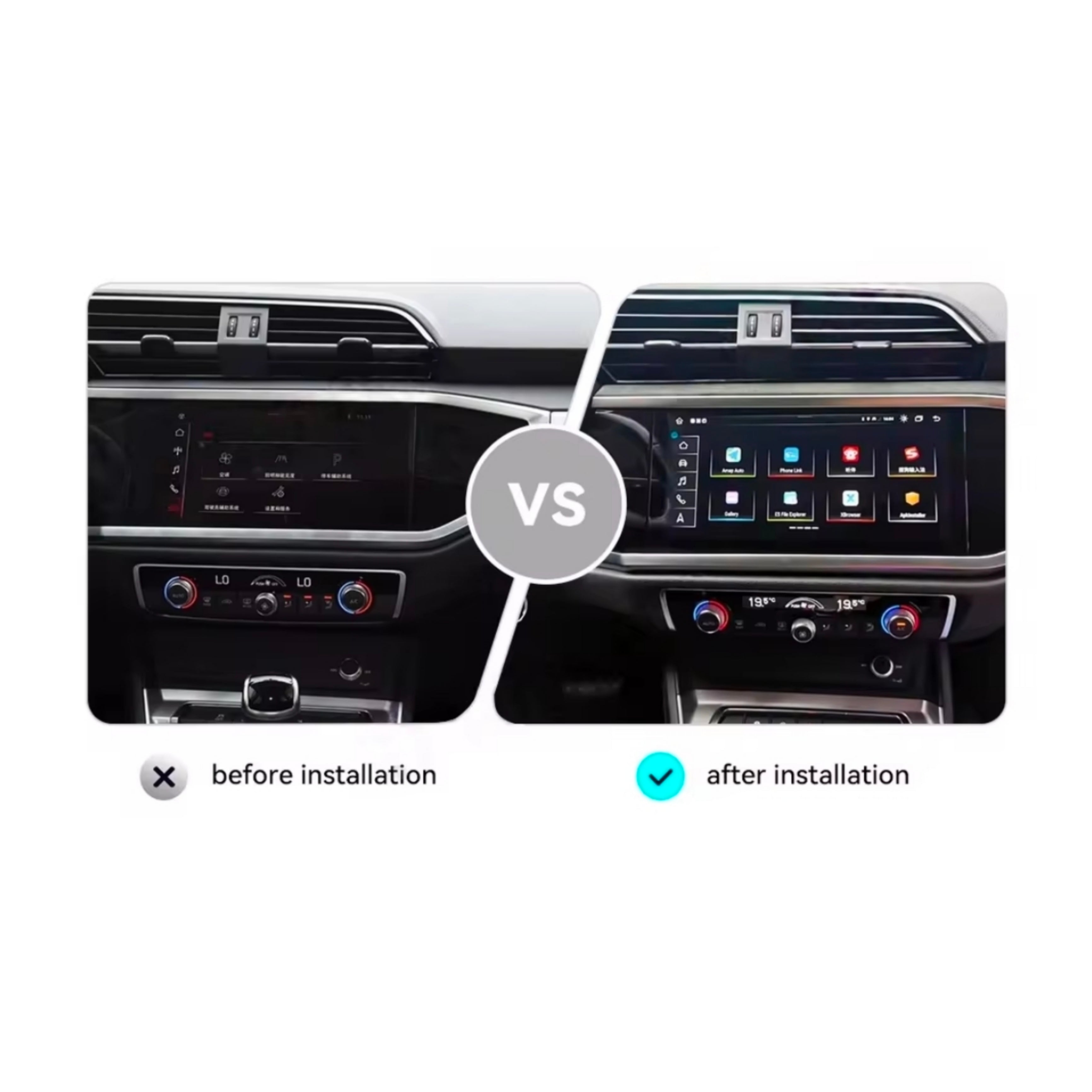(PRENOTA) Autoradio per Audi Q3 10.1" (2018-2025) Android, Bluetooth, CarPlay, Android Auto, 4/8GB Ram