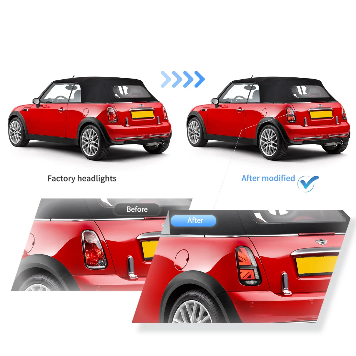 (PRENOTA) Fanali Posteriore Completo per BMW Mini Cooper R50, R52, R53 (2001-2006) a LED