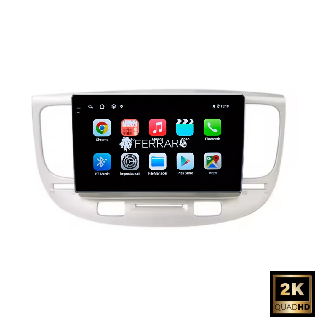 (PRENOTA) Autoradio per Kia Rio 2 9" 2K (2005-2011) Android, Bluetooth, CarPlay, Android Auto, 12/256GB Ram