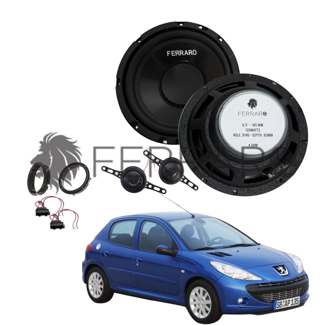 FerraroStore Kit 2 Altoparlanti, ASK-165.2, Anteriori, Peugeot 206 dal 1998>