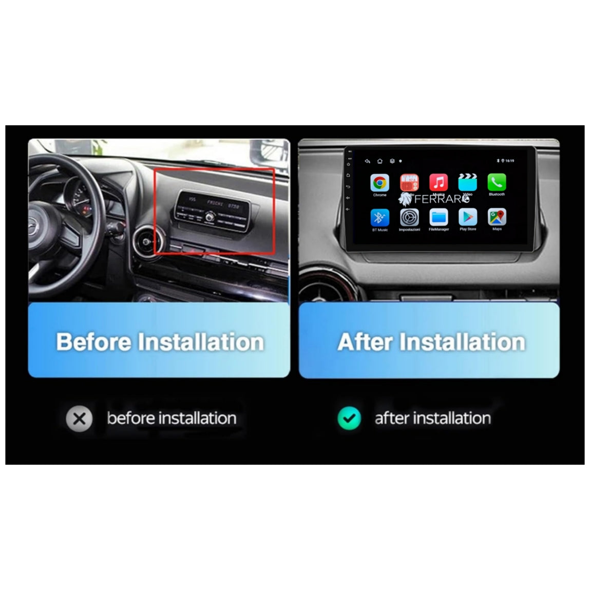Autoradio per Mazda 2, CX-3 9" (2014-2021) Android, Bluetooth, CarPlay, Android Auto, 2GB/4GB/6GB/8GB Ram