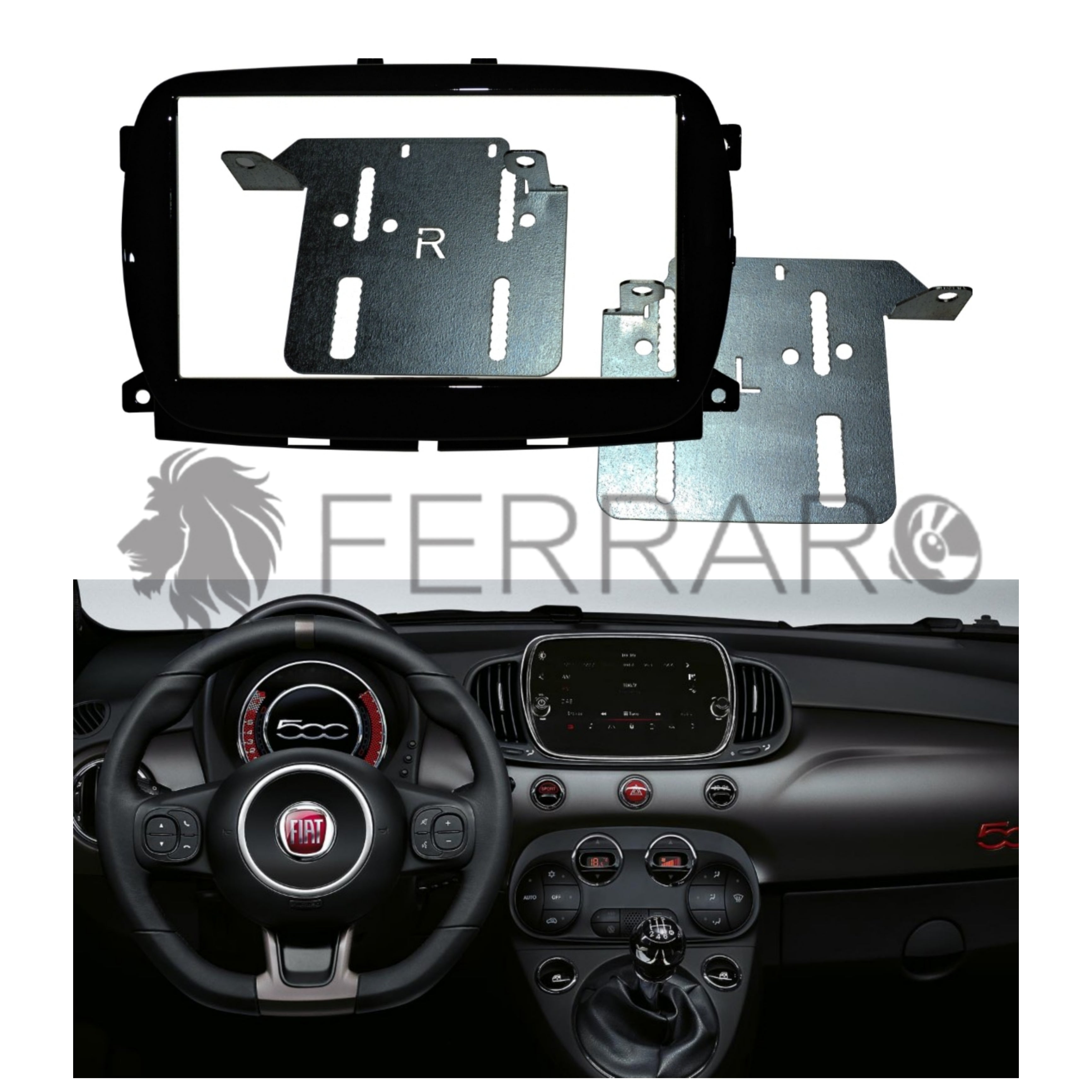Mascherina 2DIN per Fiat 500s (2016+)