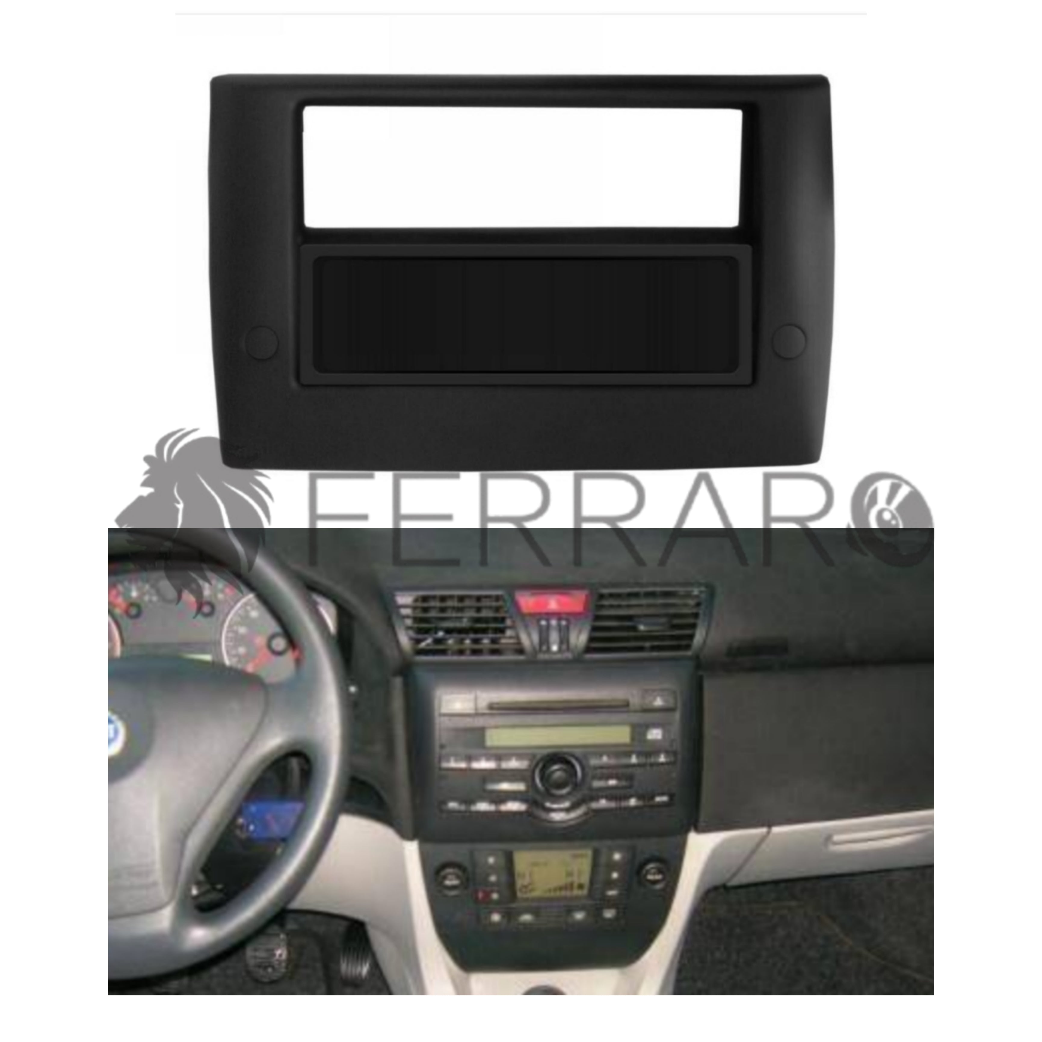 Car Radio Panel, 1 ISO with Drawer, Fiat Stilo