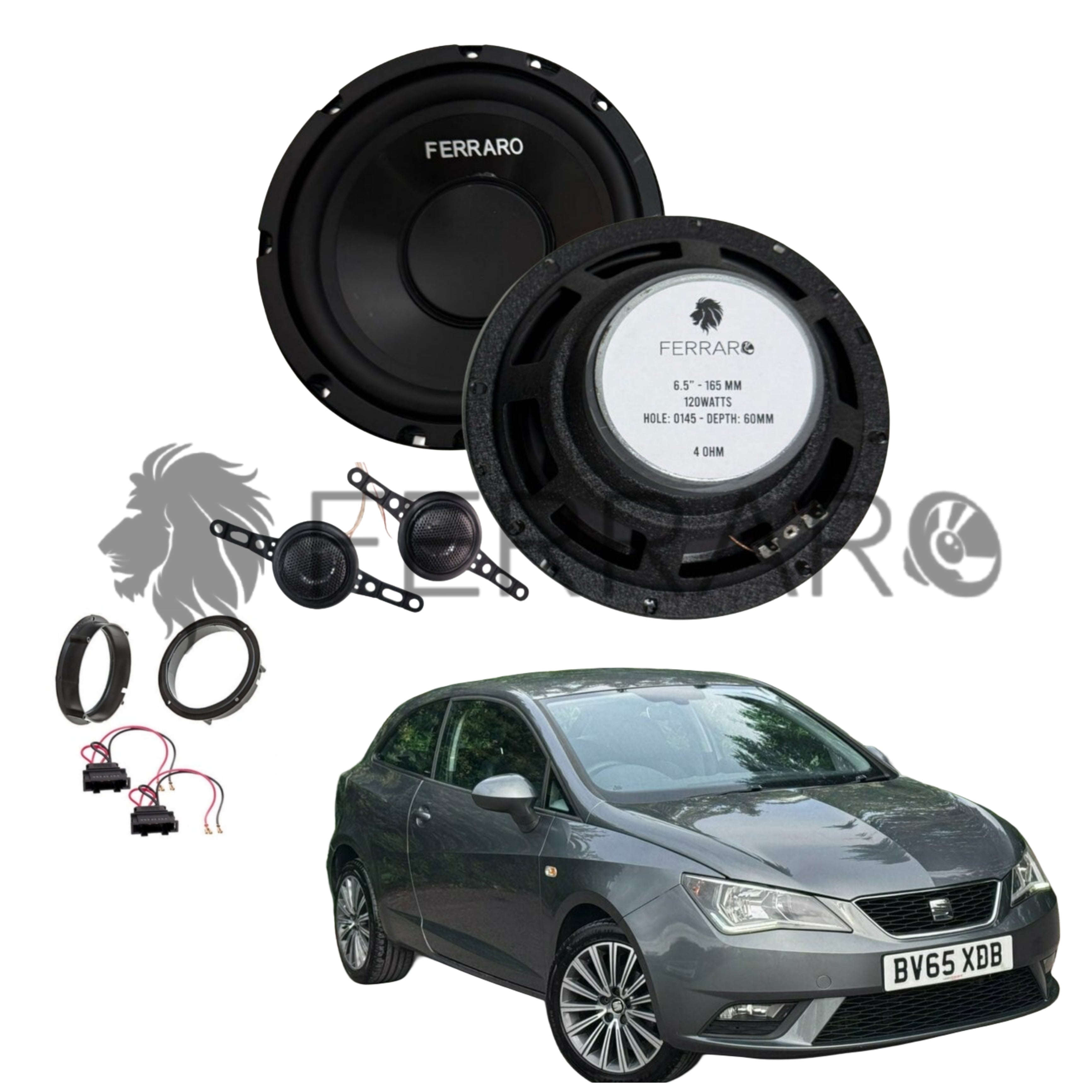 FerraroStore Kit 2 Altoparlanti, ASK-165.2, Ant o Post, Seat Ibiza 6J, IV (2012-2018)