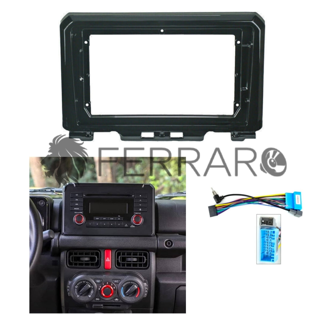 (PRENOTA) Kit Montaggio Autoradio 9"Pollici Suzuki Jimny (2018-2026), Mascherina, Cablaggio per Autoradio Android