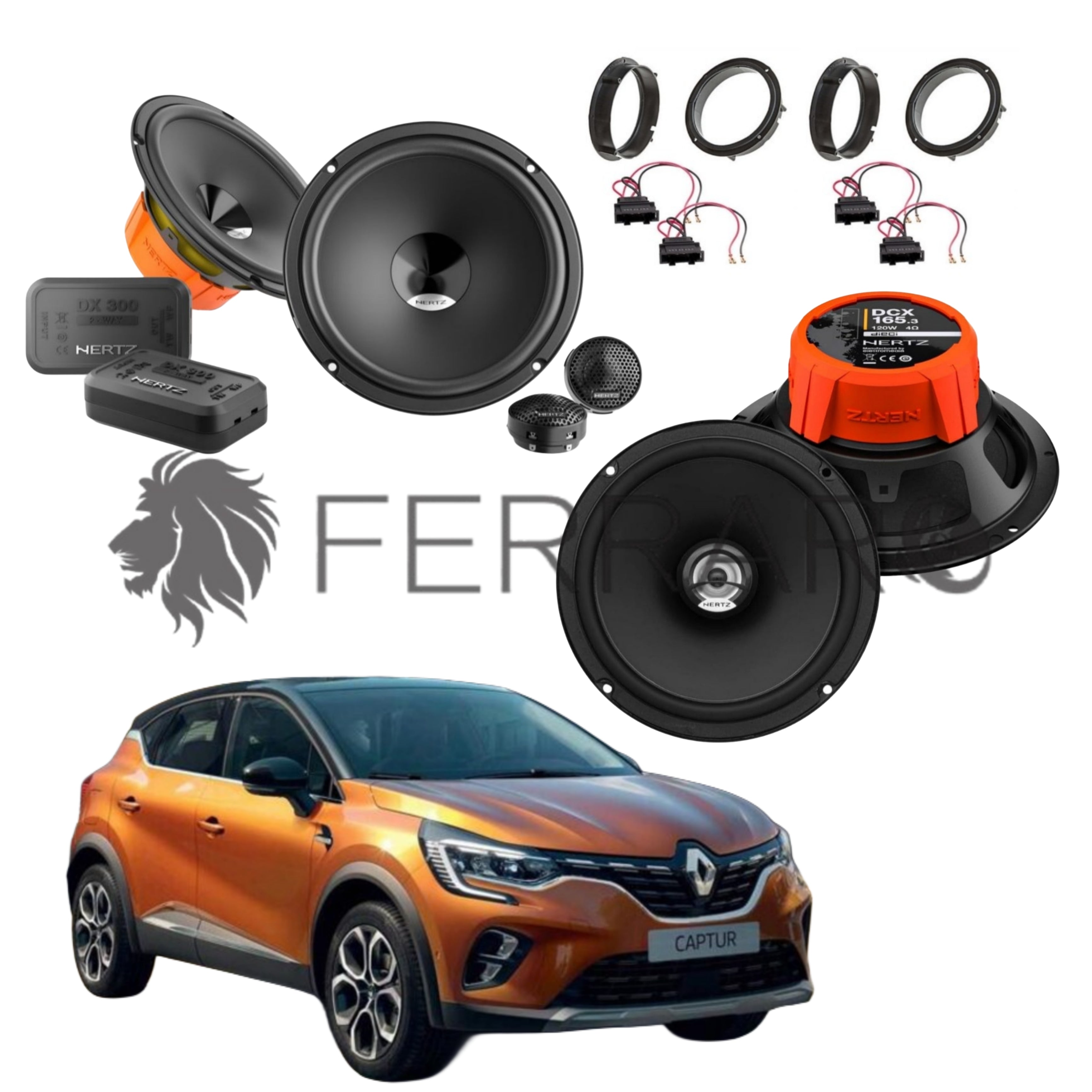Hertz Kit 6 Casse | DSK 165.3 | DCX 165.3 | Ant/Post | Renault Captur I | 1ª Serie (2013-2019)