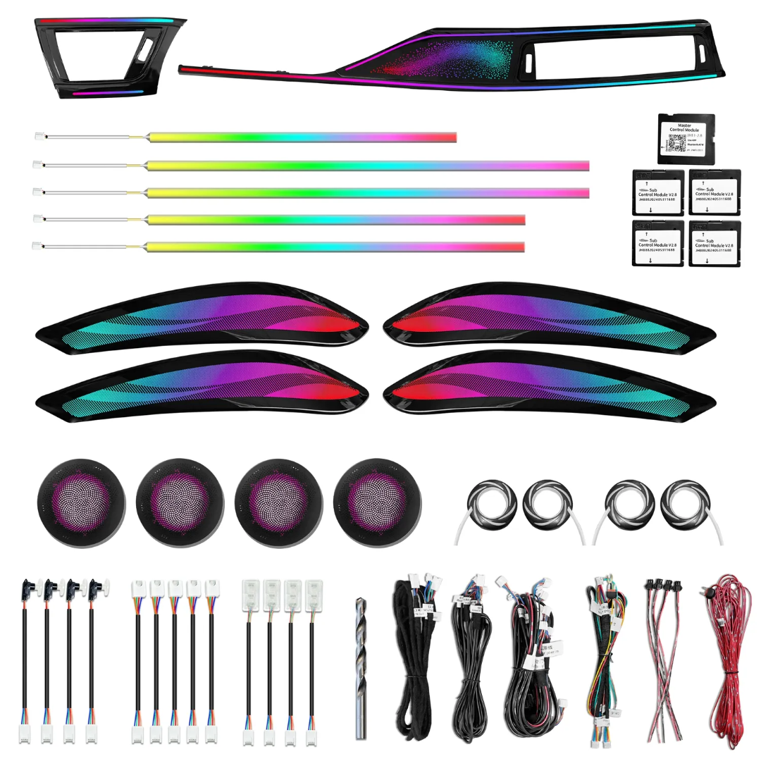 (PRENOTA) Ambient Light per BMW F30/F36, Serie 4 Gran Coupé, 256 Colori, APP