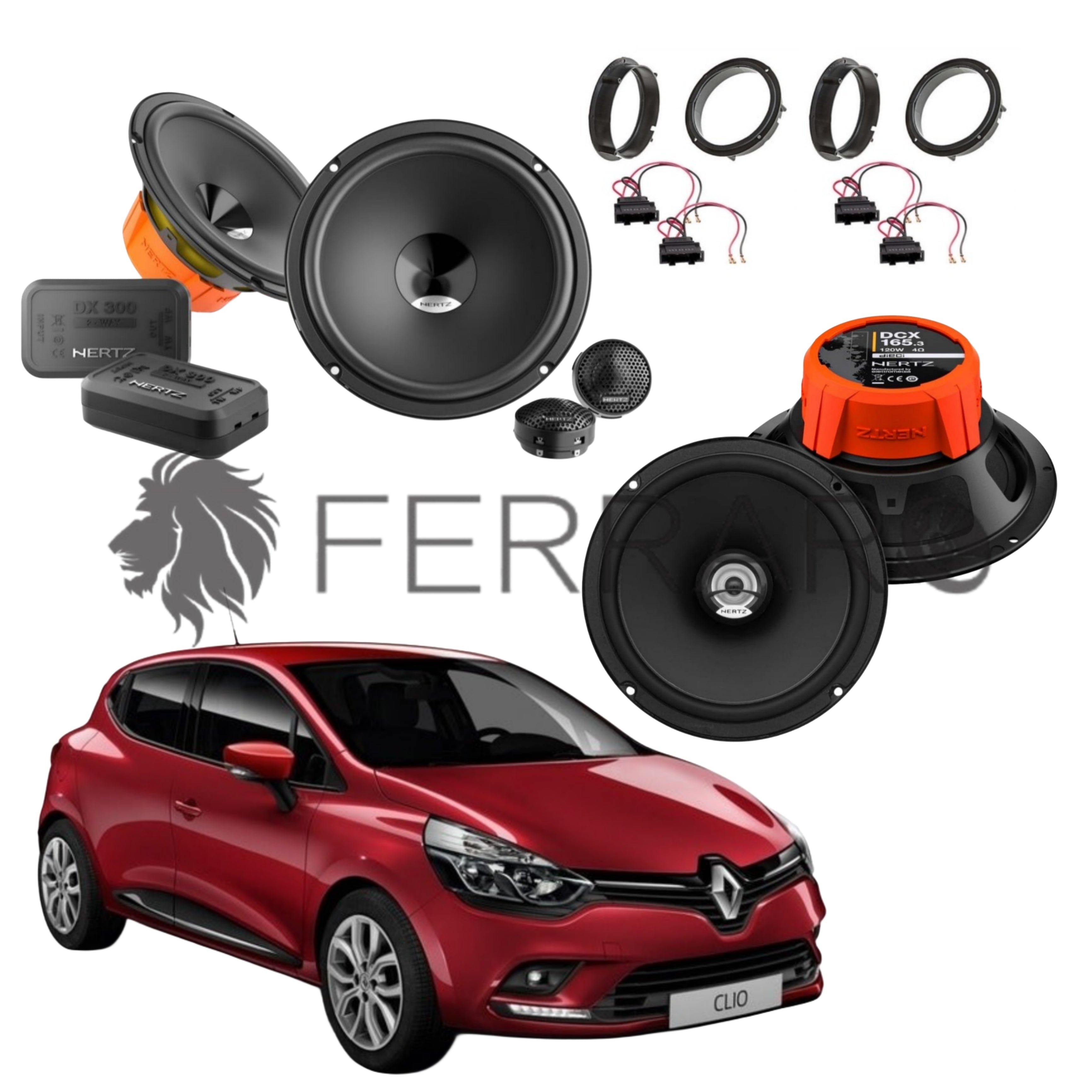 Hertz Kit 6 Casse | DSK 165.3 | DCX 165.3 | Ant/Post | Renault Clio V | 5ª Serie (Dal 2019>)