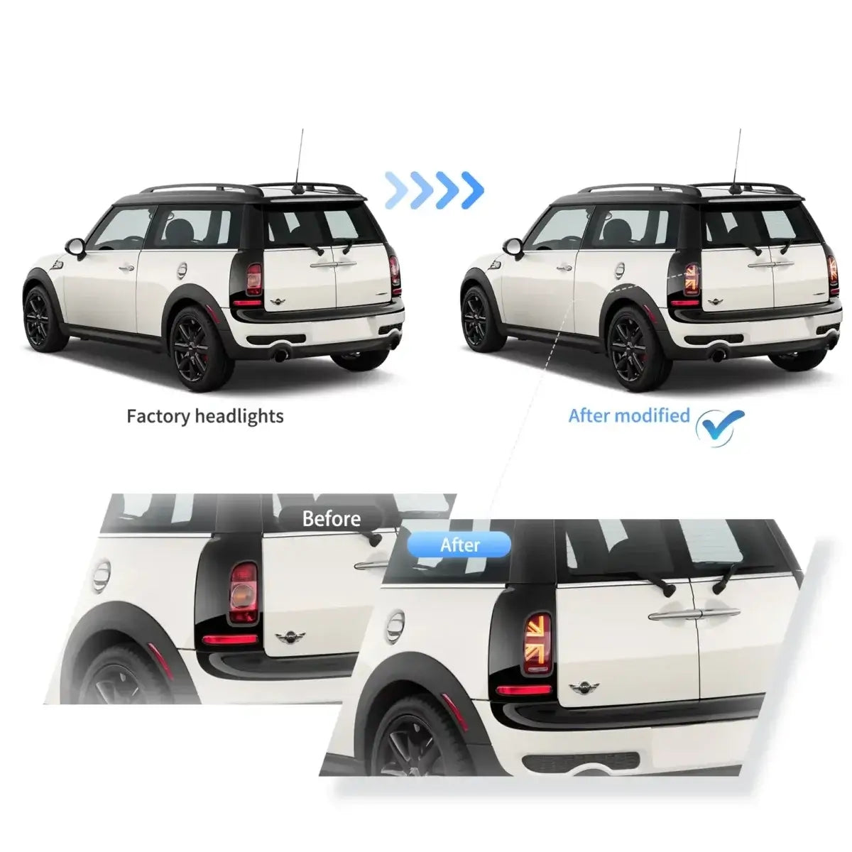 (PRENOTA) Fanali Posteriore Completo per BMW Mini Clubman R55 (2007-2014) a LED