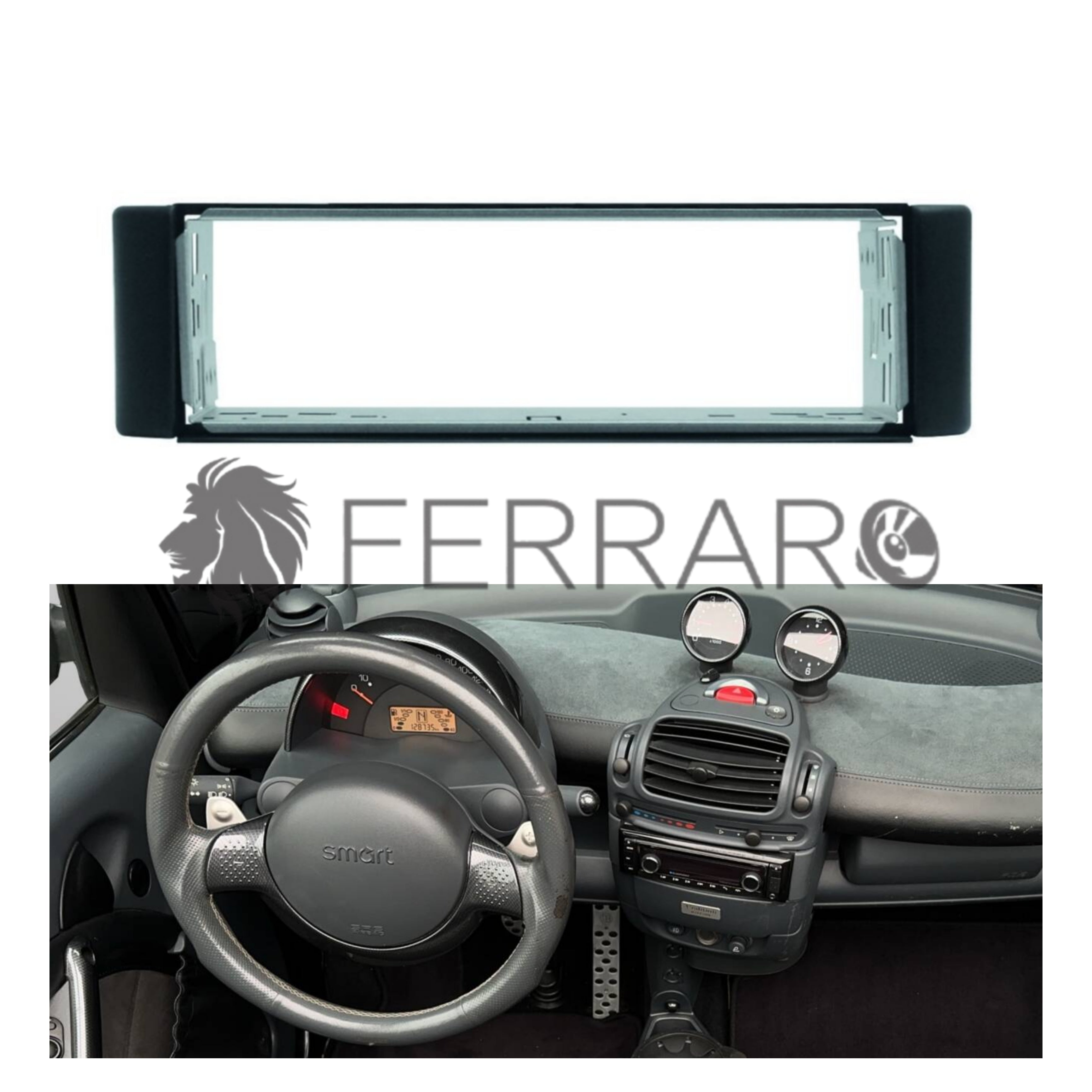 Mascherina 1DIN per Smart Fortwo 450, dal (2000-2006)