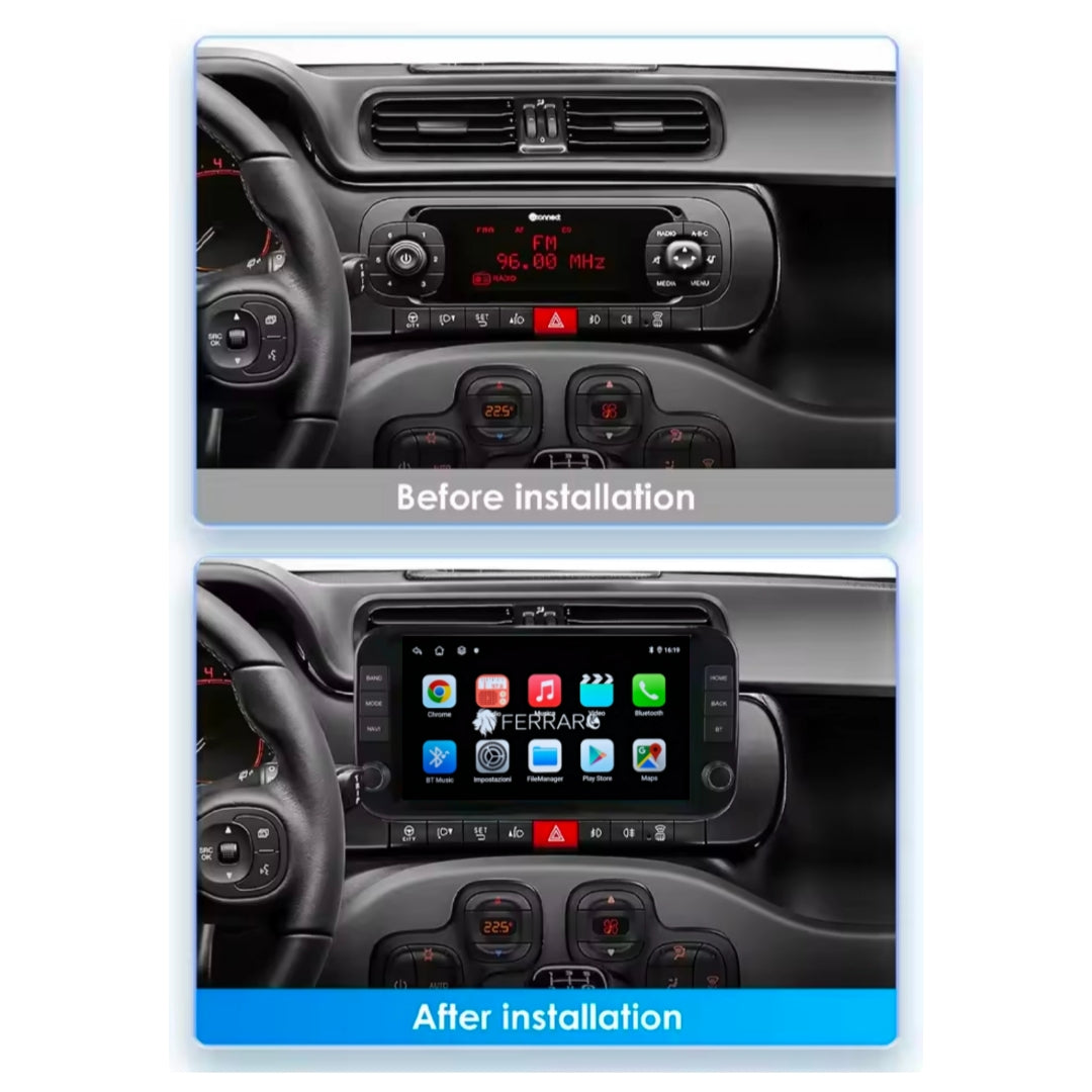 Autoradio per Fiat Panda 3a Serie 9" (Dal 2013+) Android, Bluetooth, CarPlay, Android Auto, 2/32GB Ram