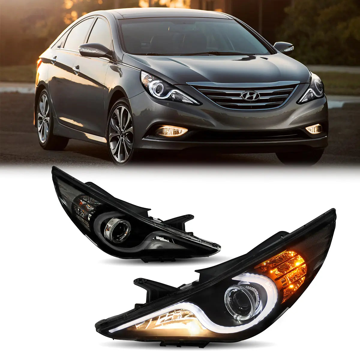 (PRENOTA) Fanali Anteriore Completo per Hyundai Sonata (2011-2014) a LED