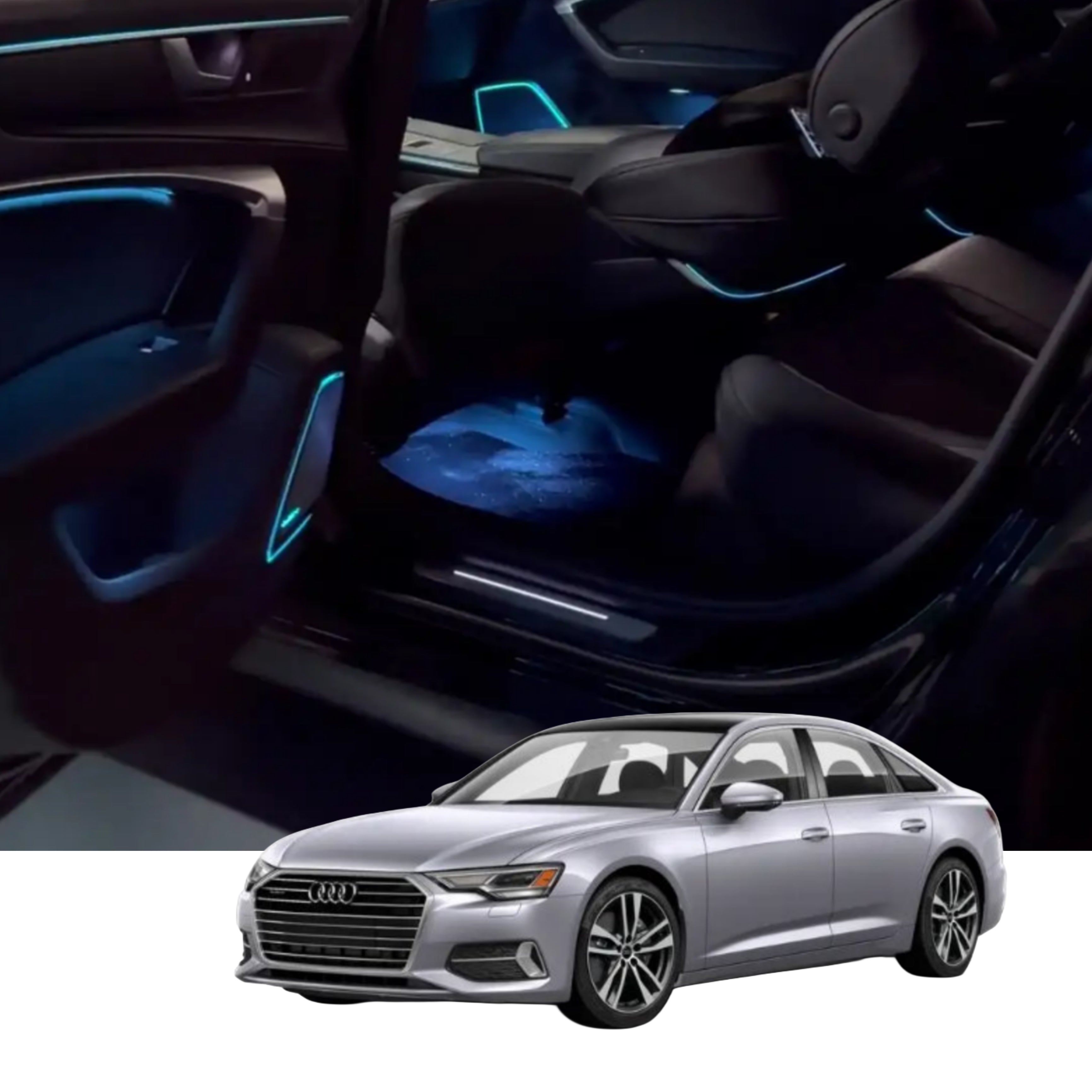 (PRENOTA) Ambient Light per Audi A6 C8 (2018-2026), 256 Colori, APP