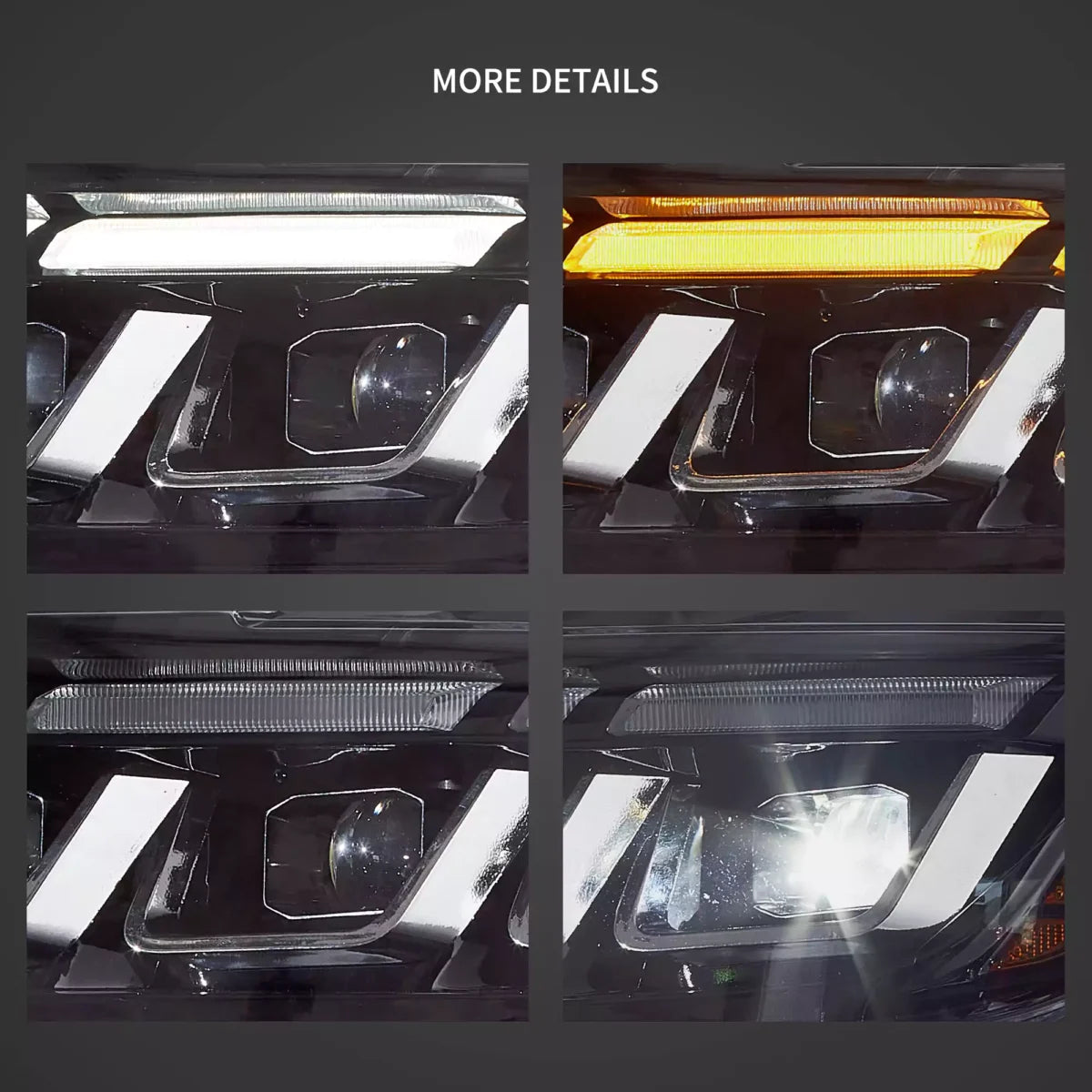 (PRENOTA) Fanali Anteriore Completo per Ford Mustang Eco Boost, GT, GT350, GT500 (2015-2017) a LED